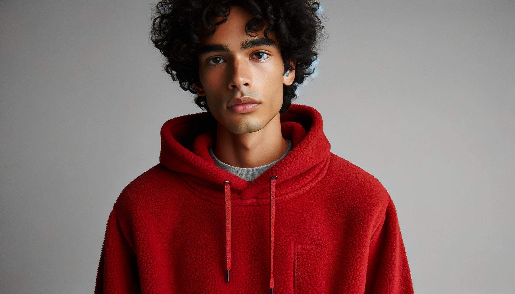 dall%c2%b7e-2024-02-15-14-58-13-a-portrait-of-a-model-wearing-a-red-fleece-hoodie-the-hoodie-has-a-kangaroo-pocket-ribbed-cuffs-and-a-waistband-it-features-a-white-logo-on-the-ch-1088784