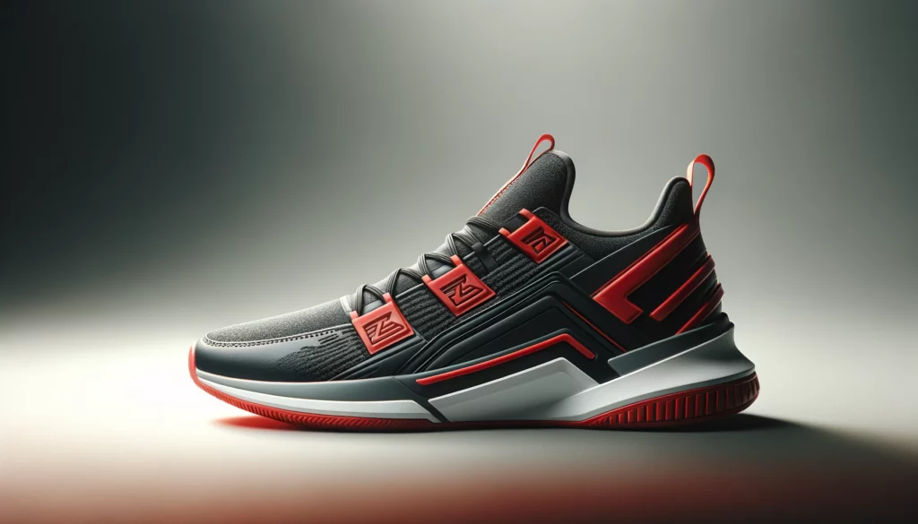 dall%c2%b7e-2024-02-16-02-23-13-a-modern-sneaker-with-a-sleek-design-predominately-black-with-vibrant-red-accents-on-the-toe-and-side-including-a-red-logo-its-displayed-in-a-prof-3611591