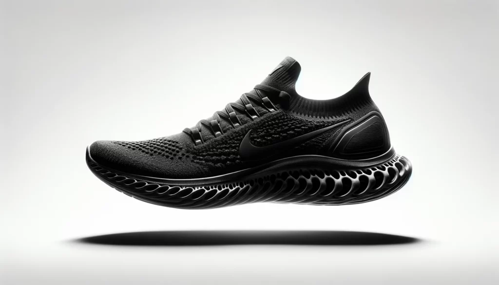 dall%c2%b7e-2024-02-16-02-40-34-a-modern-all-black-running-shoe-with-a-streamlined-silhouette-it-features-a-knit-upper-with-small-texture-details-a-reflective-swoosh-logo-on-the-s-5567032