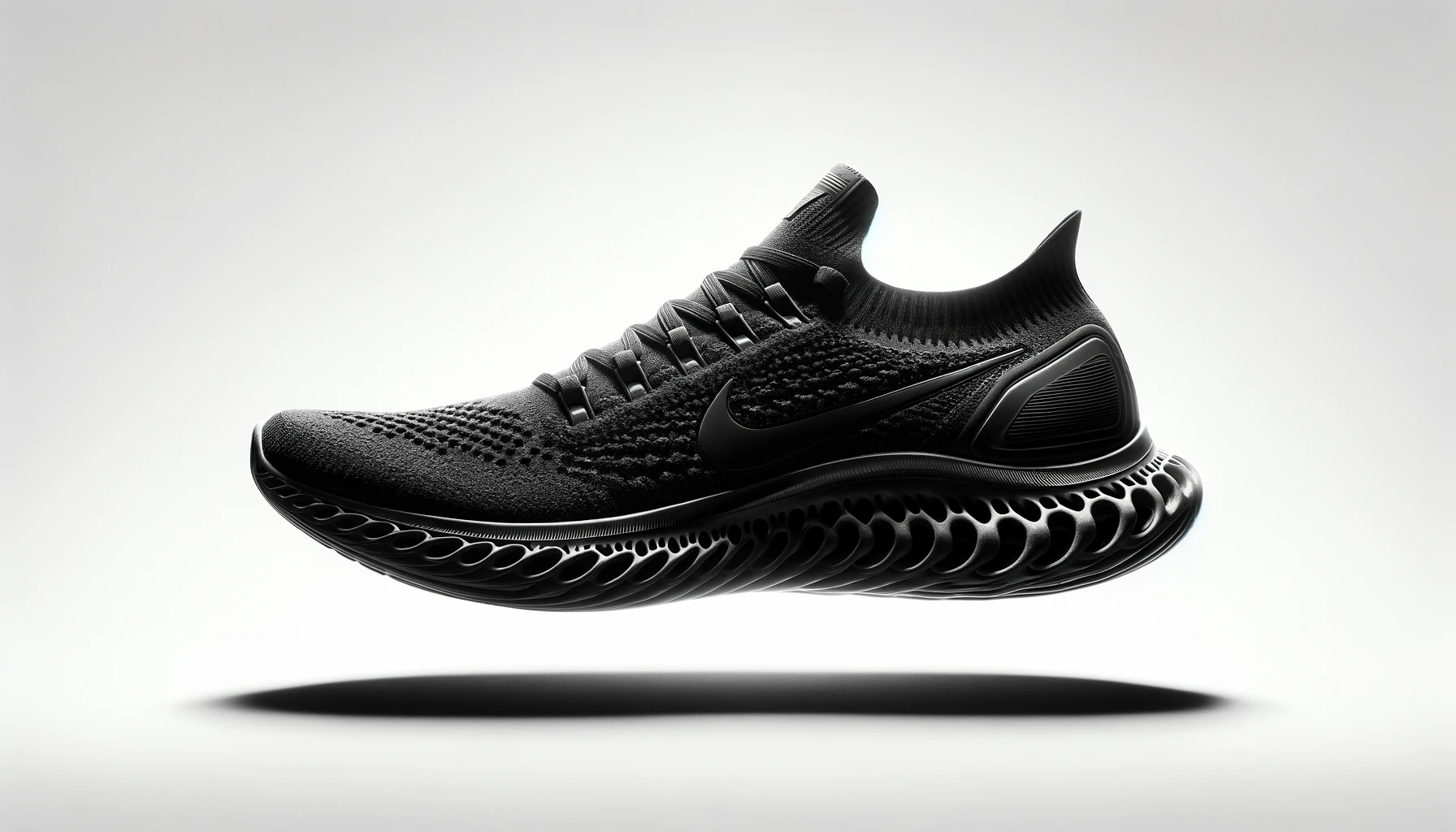 dall%c2%b7e-2024-02-16-02-40-34-a-modern-all-black-running-shoe-with-a-streamlined-silhouette-it-features-a-knit-upper-with-small-texture-details-a-reflective-swoosh-logo-on-the-s-5567032