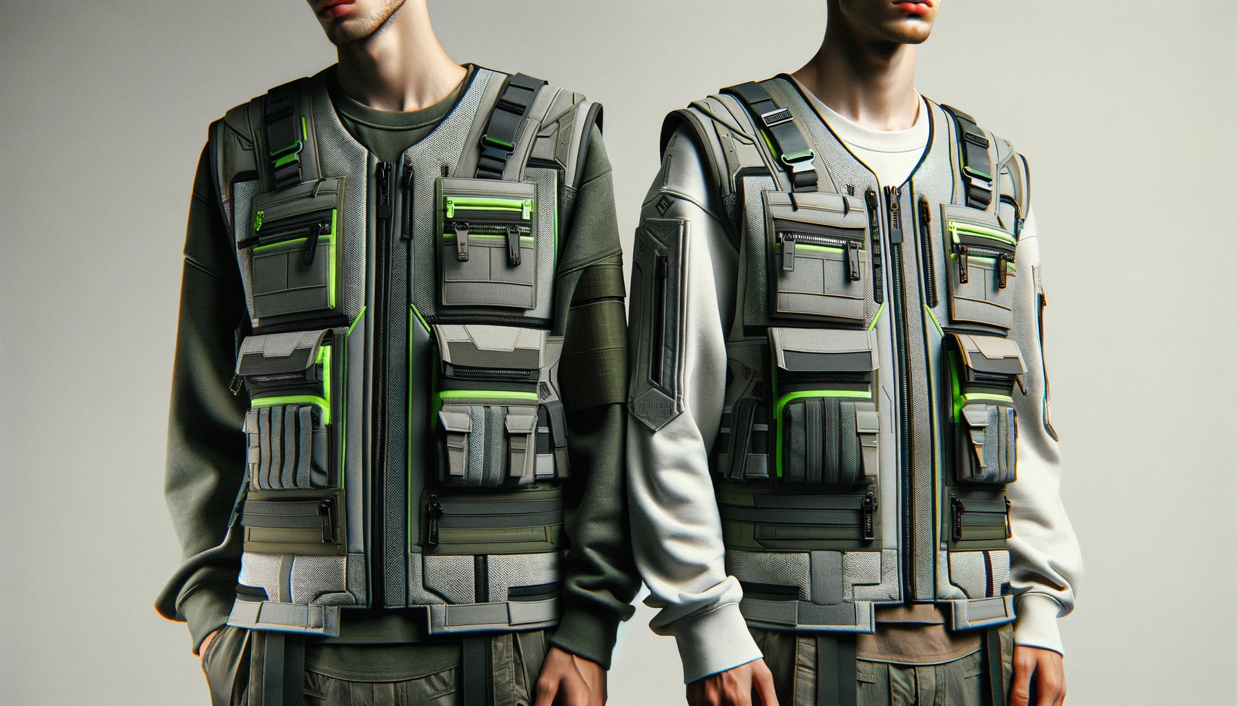 dall%c2%b7e-2024-02-16-02-59-59-two-modern-utility-vests-with-a-futuristic-design-in-shades-of-olive-green-and-light-grey-with-neon-green-accents-the-vests-feature-multiple-functio-2179538
