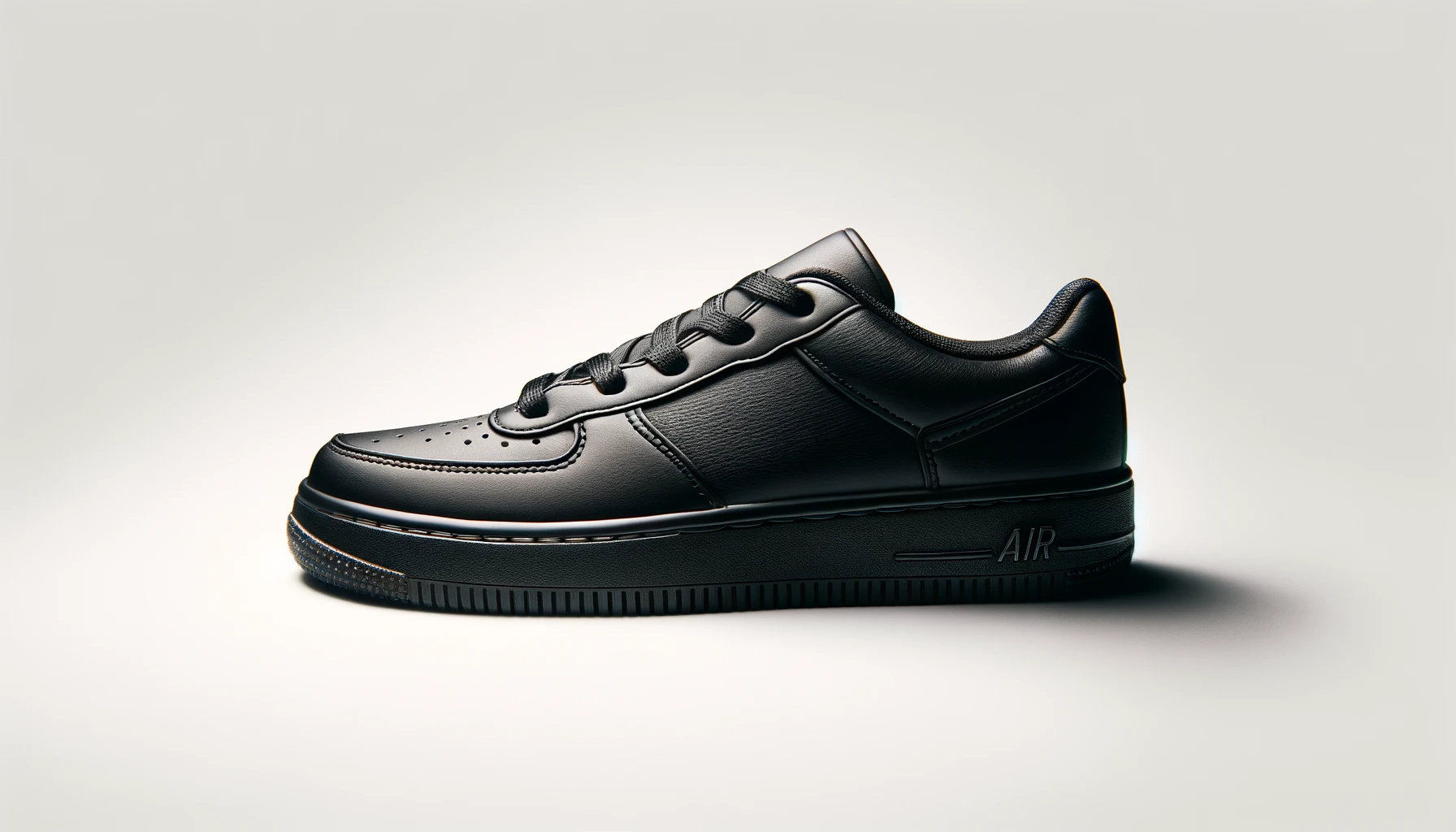 dall%c2%b7e-2024-02-16-16-52-53-a-single-black-low-top-sneaker-with-a-smooth-texture-on-a-white-background-the-sneaker-has-a-round-toe-design-a-classic-lace-up-closure-and-a-thick-7825890