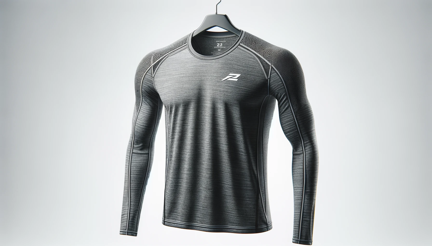 dall%c2%b7e-2024-02-19-14-29-30-a-grey-long-sleeved-running-shirt-with-a-white-logo-on-the-left-chest-displayed-on-a-hanger-against-a-white-background-the-shirt-features-mesh-panel-9867471