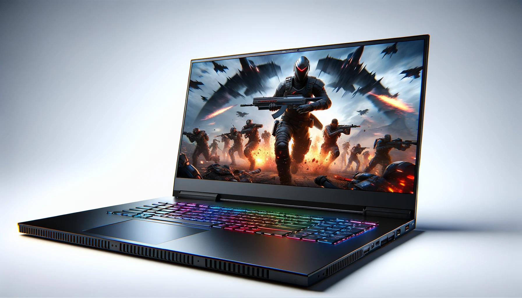 dall%c2%b7e-2024-02-19-14-40-29-create-a-horizontal-16_9-full-hd-image-of-a-sleek-gaming-laptop-with-a-large-screen-displaying-an-action-packed-video-game-scene-the-scene-should-be-8627200