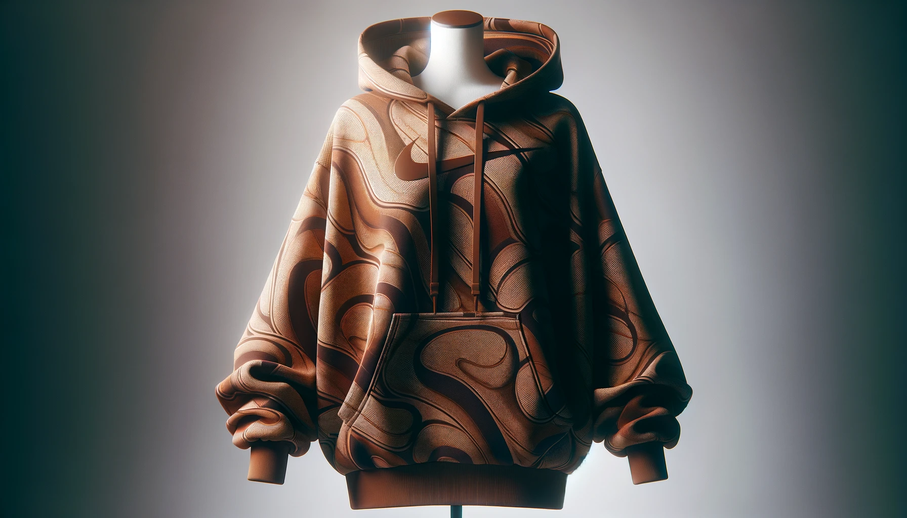dall%c2%b7e-2024-02-20-06-03-48-a-photograph-showcasing-an-oversized-womens-hoodie-with-a-unique-all-over-print-design-the-hoodie-is-a-rich-brown-color-with-a-repeating-pattern-of-7319944