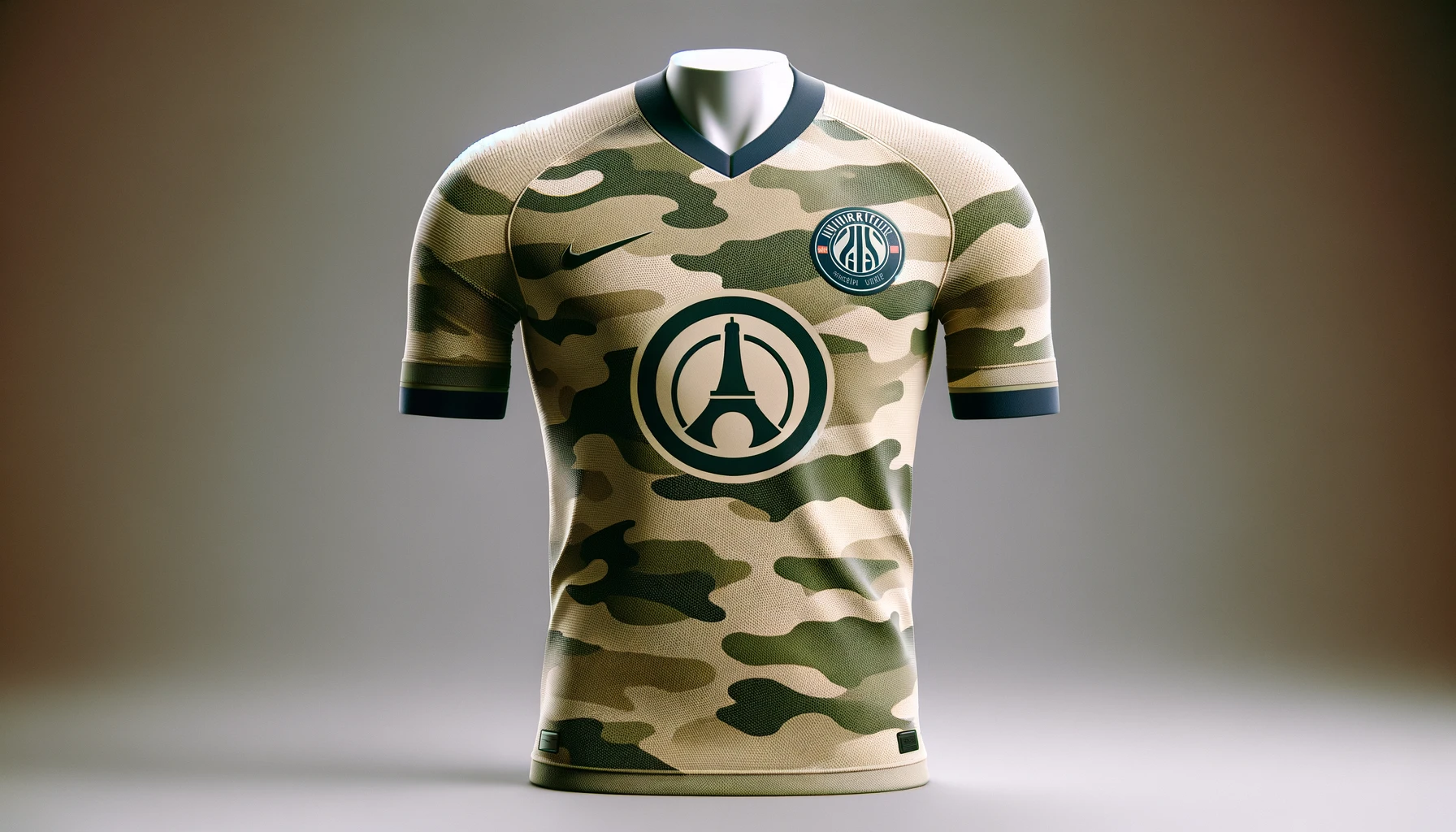 DALL·E-2024-02-21-13.34.55-A-digitally-created-image-of-a-football-shirt-featuring-a-camouflage-pattern-in-beige-tones.-The-shirt-has-short-sleeves-a-round-neckline-with-a-navy