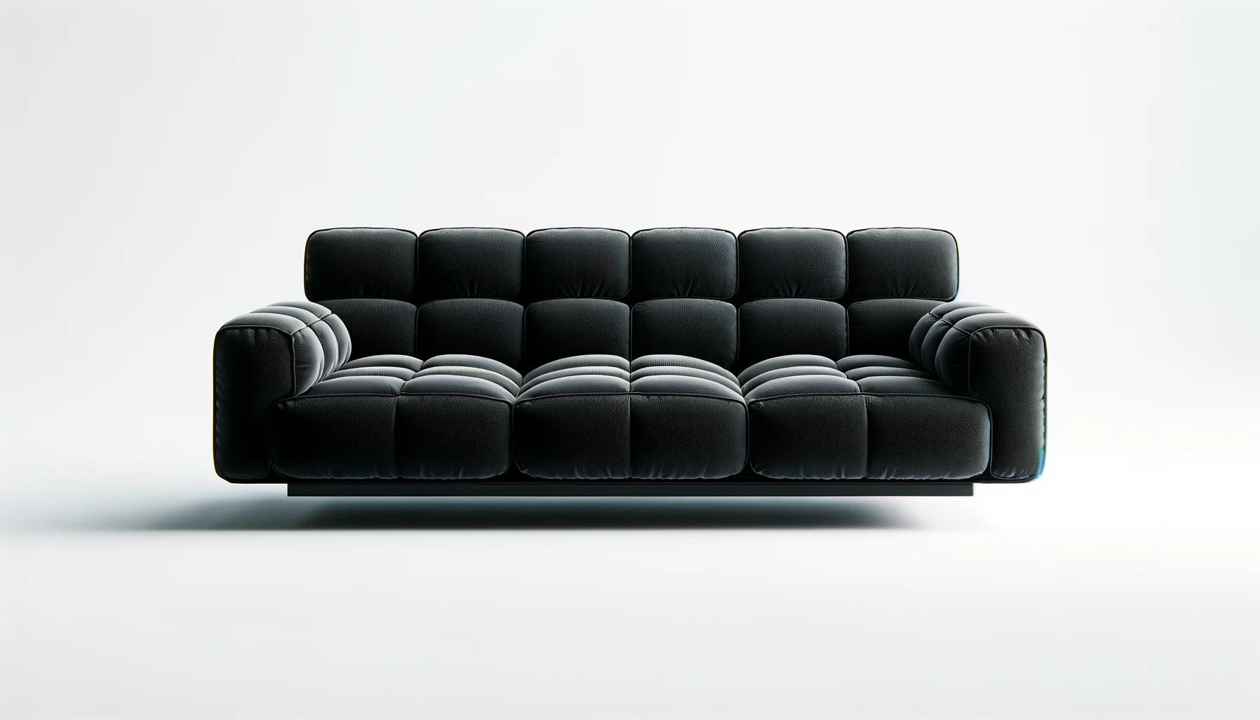 DALL·E-2024-02-22-16.04.55-A-contemporary-black-sofa-on-a-white-background.-The-sofa-has-a-low-profile-design-with-plush-cushioning.-The-cushions-have-a-tufted-design-adding-te