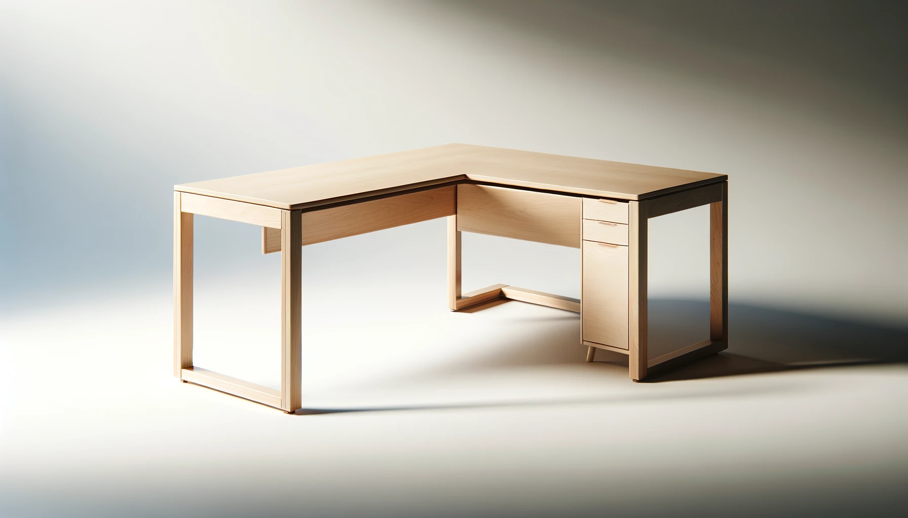 DALL·E-2024-02-27-12.01.08-Image-of-a-professional-L-shaped-corner-desk-made-of-light-natural-wood.-The-desk-has-a-sleek-minimalist-design-with-angled-legs-for-stability-and-a-