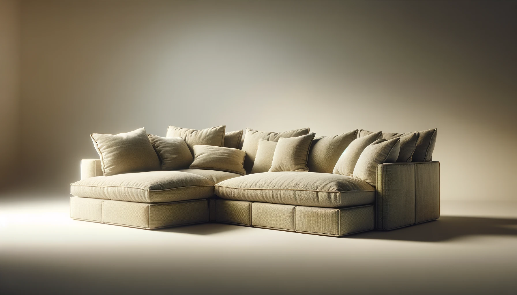 DALL·E-2024-02-27-14.25.44-Image-of-a-contemporary-3_4-seater-corner-convertible-sofa-in-recycled-beige-fabric.-The-sofa-has-a-spacious-chaise-lounge-on-one-side-and-includes-mu