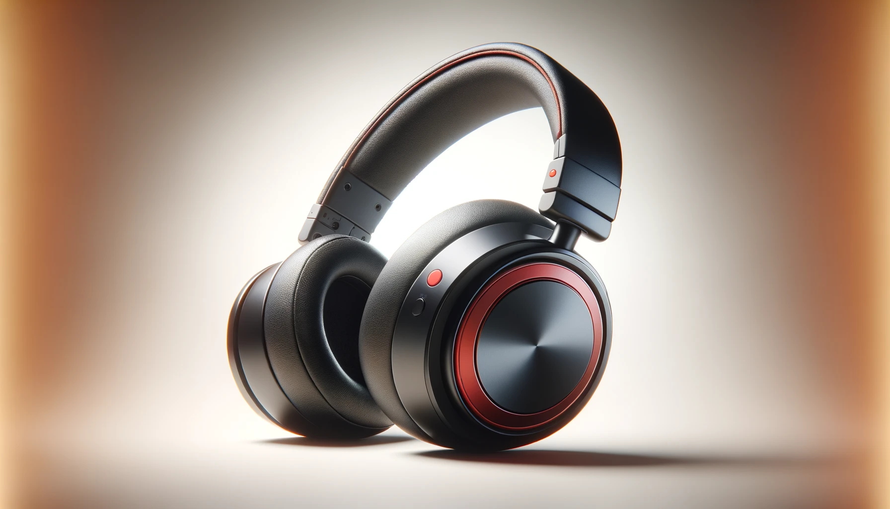 DALL·E-2024-02-27-15.33.28-A-high-fidelity-image-of-modern-over-ear-headphones-with-plush-ear-cushions-and-a-sleek-design.-The-headphones-have-a-prominent-red-circular-accent-o