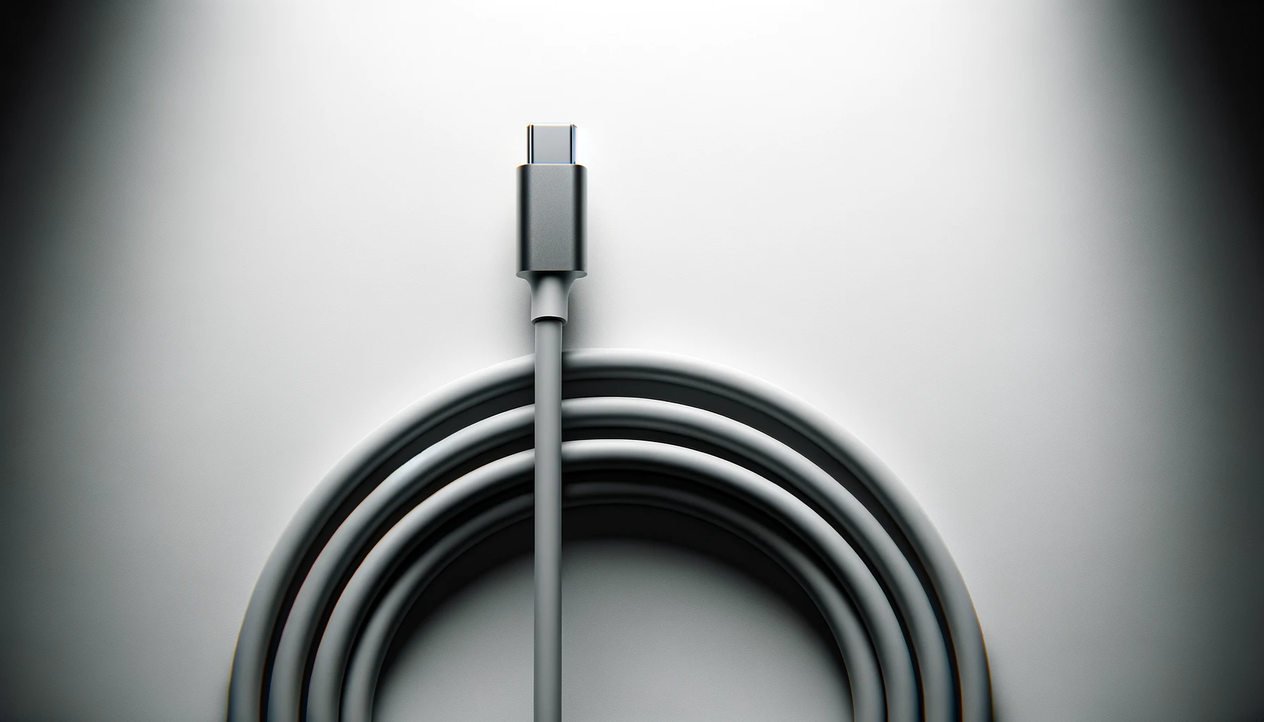DALL·E-2024-02-29-10.50.06-A-high-definition-monochromatic-image-of-a-modern-USB-C-cable-on-a-pure-white-background.-The-cable-should-be-in-the-center-of-the-composition-with-