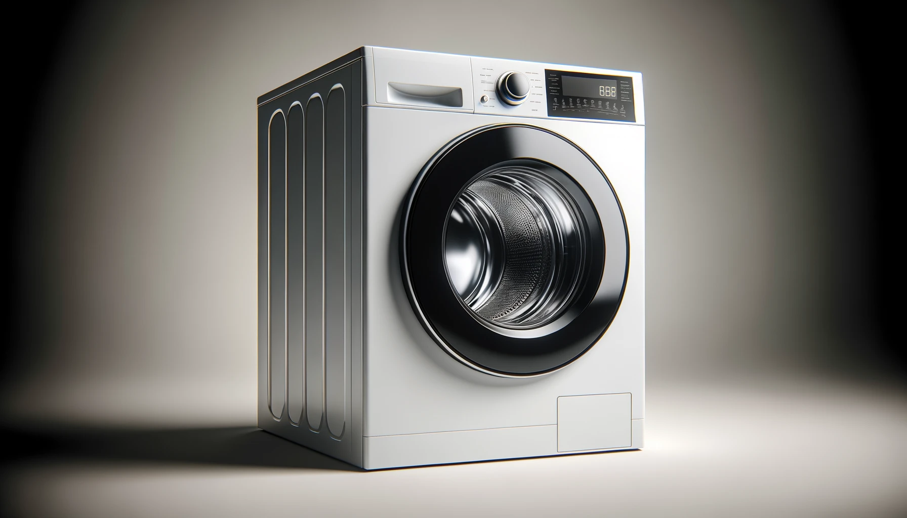 DALL·E-2024-02-29-19.37.27-A-modern-white-washing-machine-with-a-distinctive-front-loading-design.-The-appliance-features-a-prominent-black-circular-door-with-a-transparent-gla