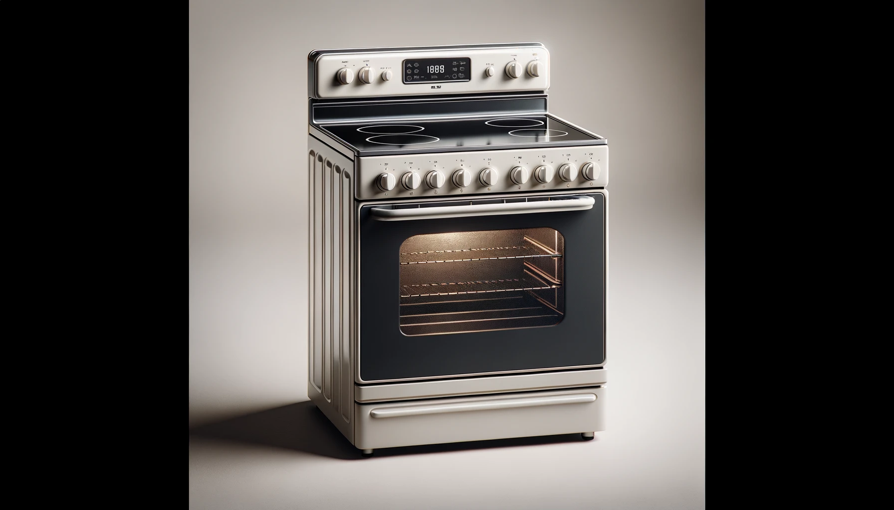 DALL·E-2024-03-01-07.26.42-A-modern-freestanding-electric-range-with-a-ceramic-cooktop-and-an-oven.-The-range-has-a-white-body-with-a-black-glass-oven-door-and-a-silver-handle.-