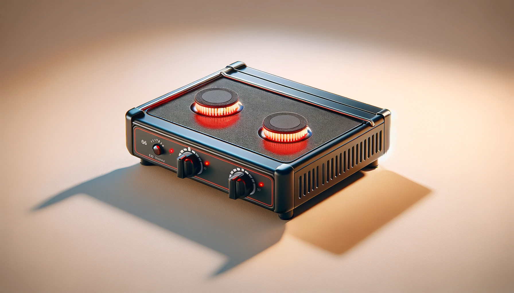 DALL·E-2024-03-01-10.26.08-Create-a-16_9-full-HD-image-of-a-portable-double-burner-electric-hot-plate.-The-hot-plate-should-have-two-red-glowing-electric-burners-indicating-the
