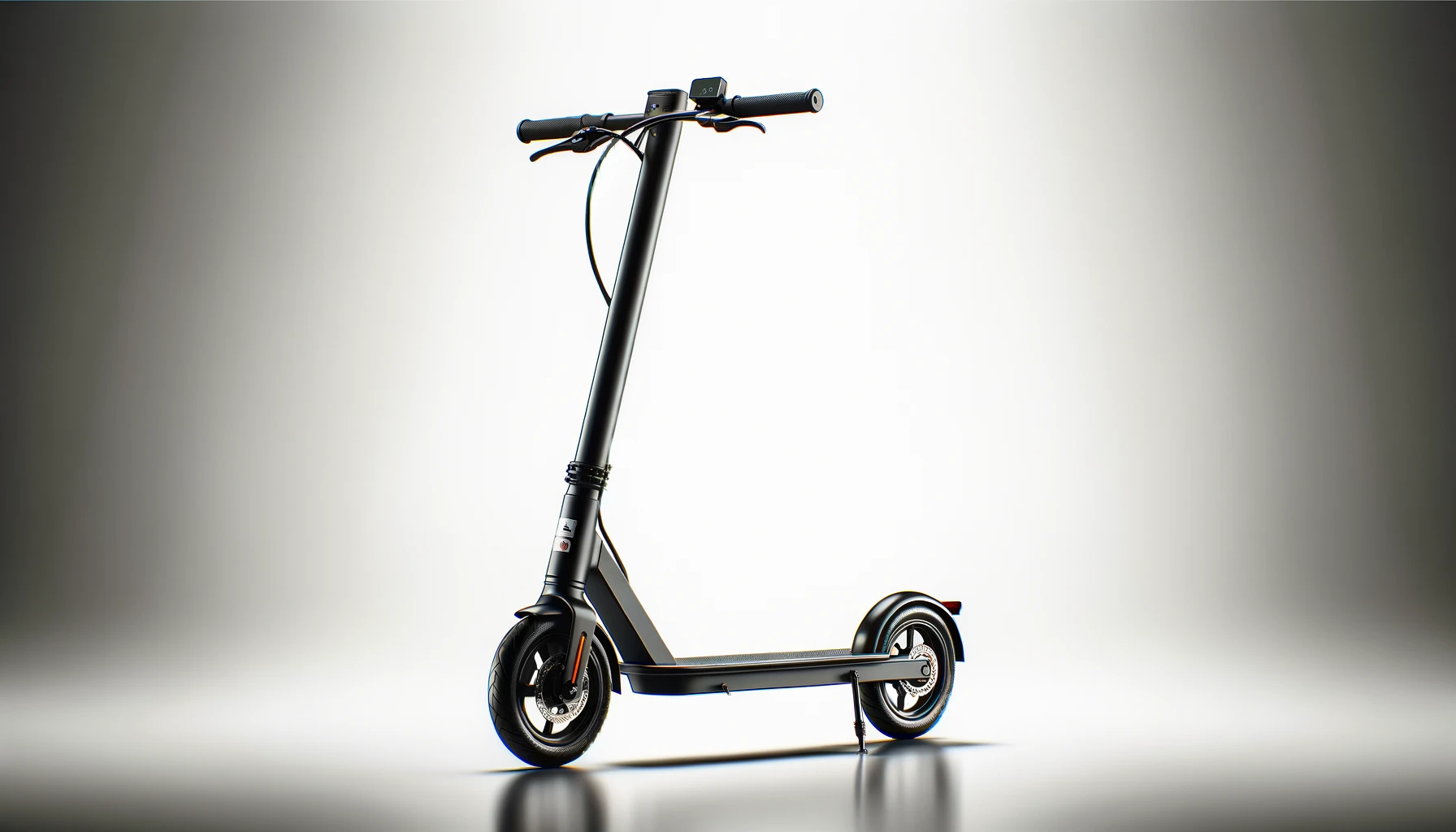 DALL·E-2024-03-01-15.04.14-A-modern-electric-scooter-with-a-sleek-black-design-featuring-a-sturdy-frame-and-a-long-footboard-with-safety-warnings-and-instructions-visible.-It-