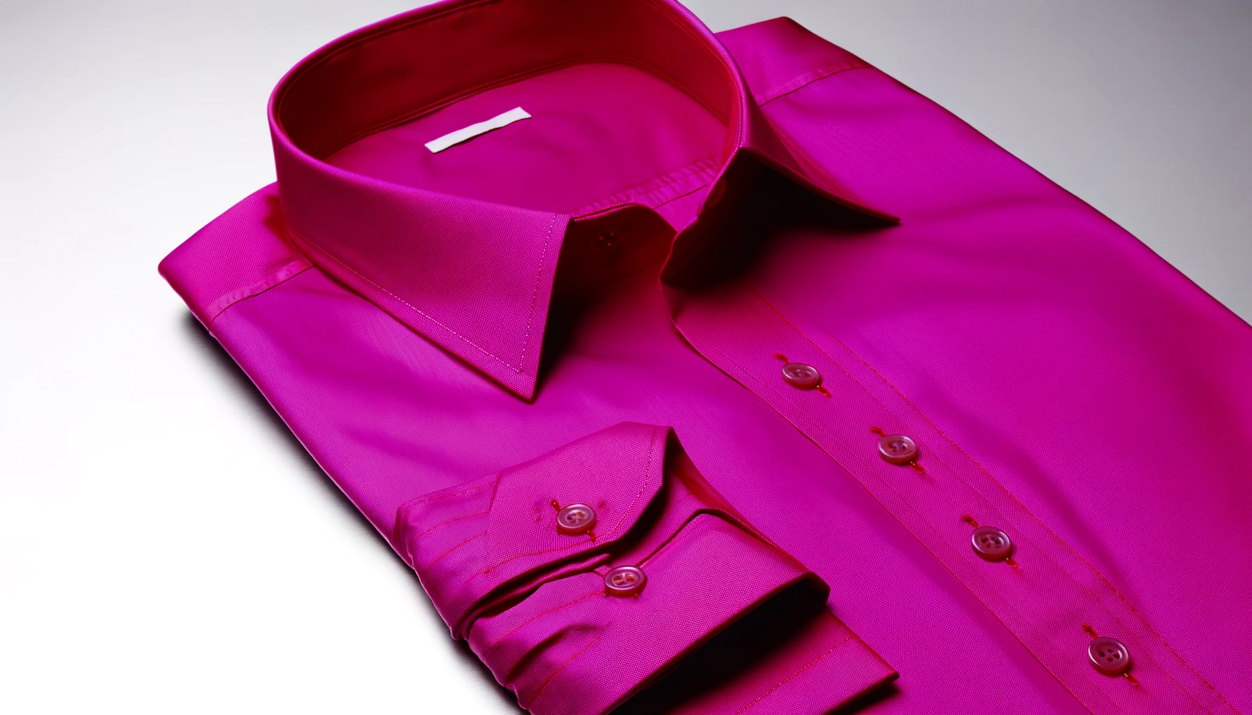 DALL·E-2024-03-09-19.55.28-A-detailed-image-of-a-fuchsia-button-up-shirt-with-a-collar.-The-shirt-is-displayed-flat-with-a-smooth-surface-emphasizing-its-texture-and-the-slight