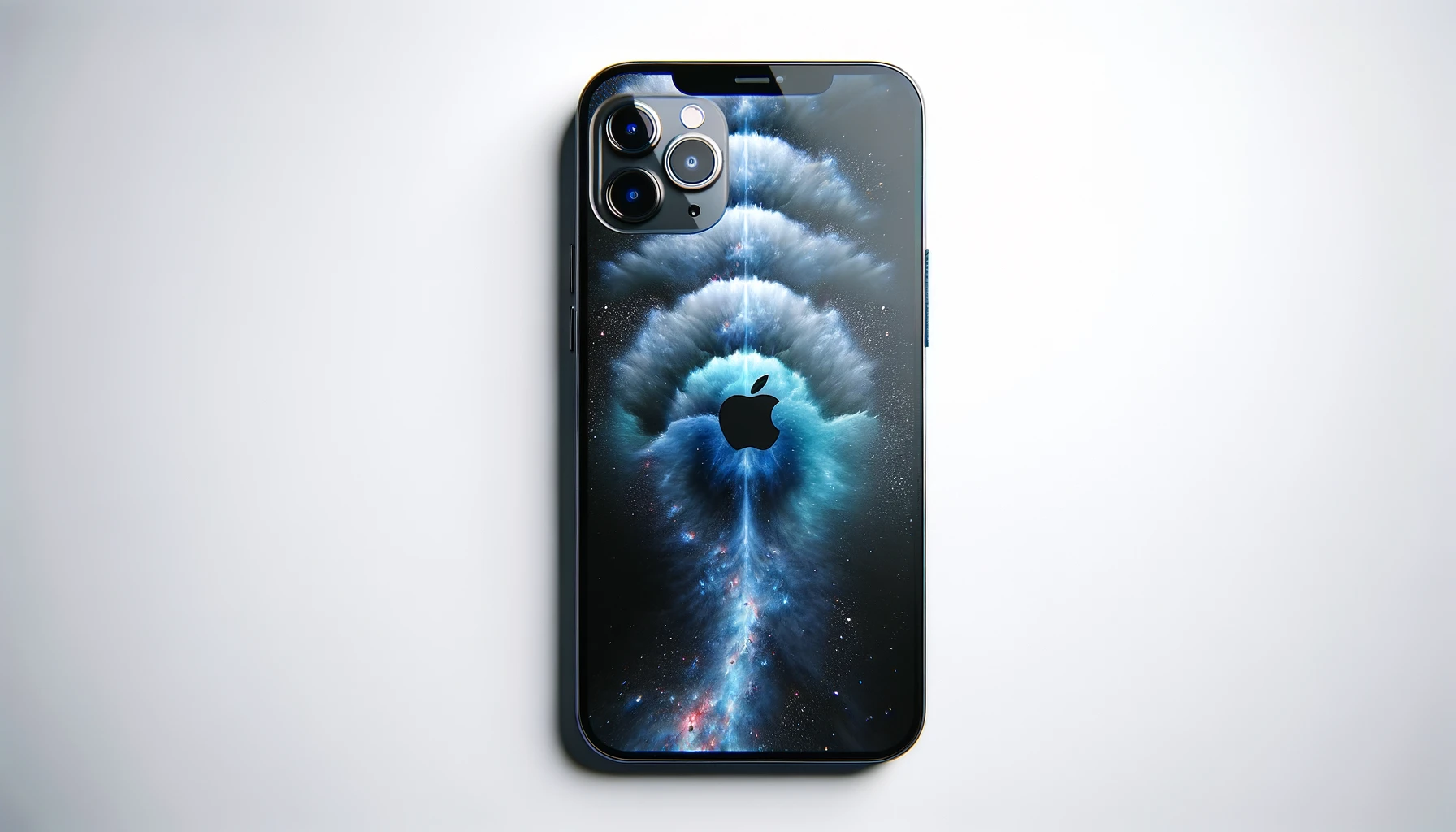 DALL·E-2024-03-17-16.32.24-A-highly-detailed-image-of-a-modern-smartphone-resembling-an-iPhone-12-Pro-centered-on-a-pure-white-background.-The-smartphone-should-have-a-matte-d