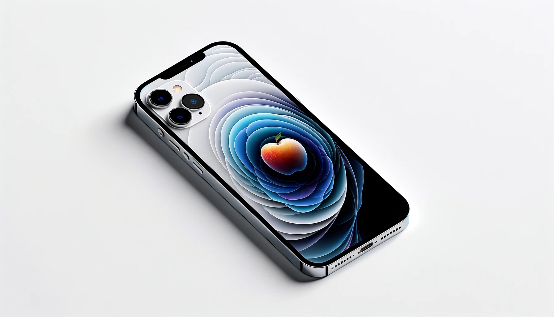 DALL·E-2024-03-18-07.03.30-A-highly-detailed-image-of-a-modern-smartphone-resembling-an-iPhone-13-centered-on-a-pure-white-background.-The-smartphone-should-have-a-glossy-whit