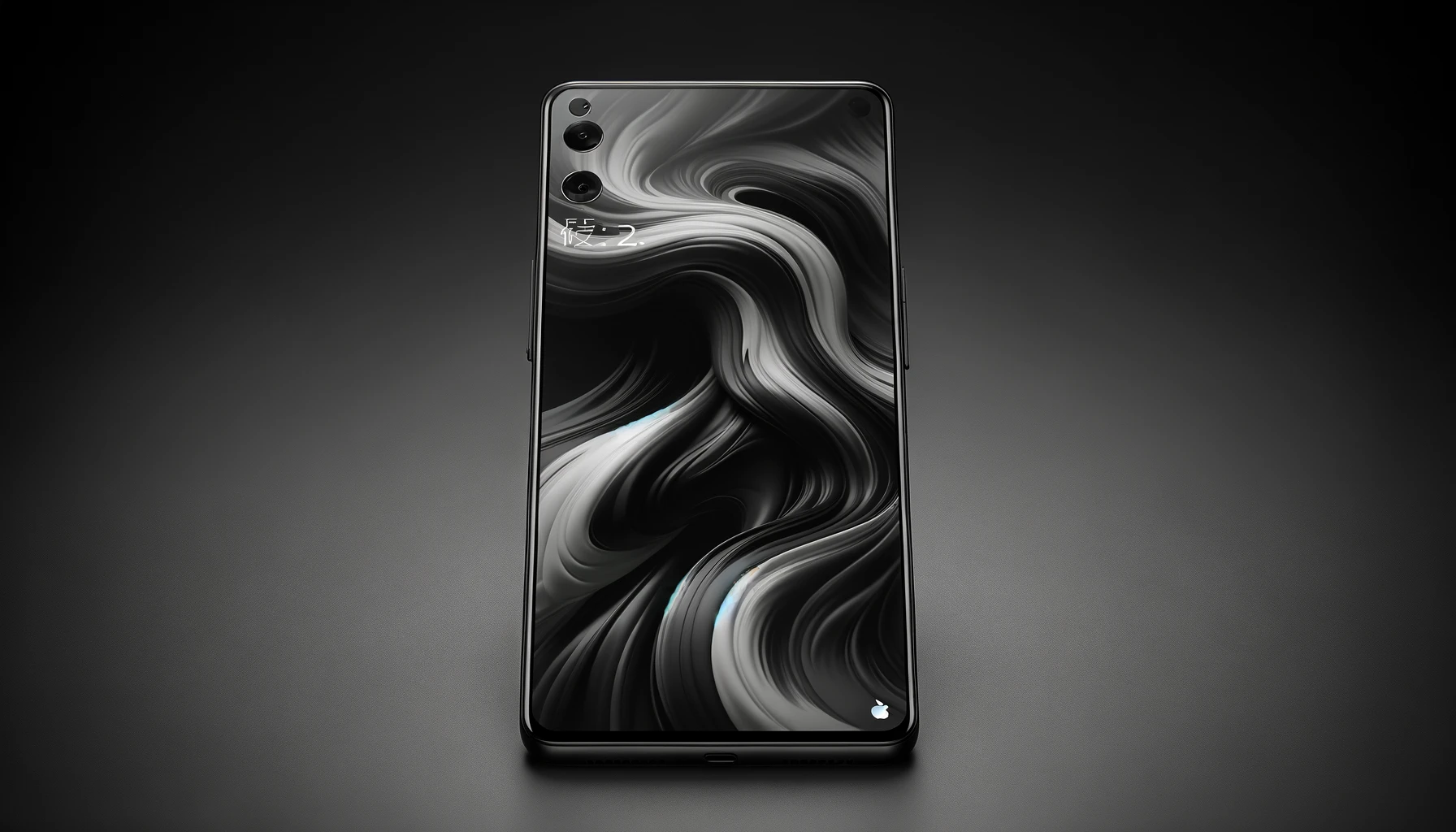 DALL·E-2024-03-18-10.25.58-A-stylish-smartphone-with-a-matte-black-finish-featuring-a-dual-camera-setup-on-the-top-left-on-the-back.-The-front-showcases-a-display-with-a-fluid-a