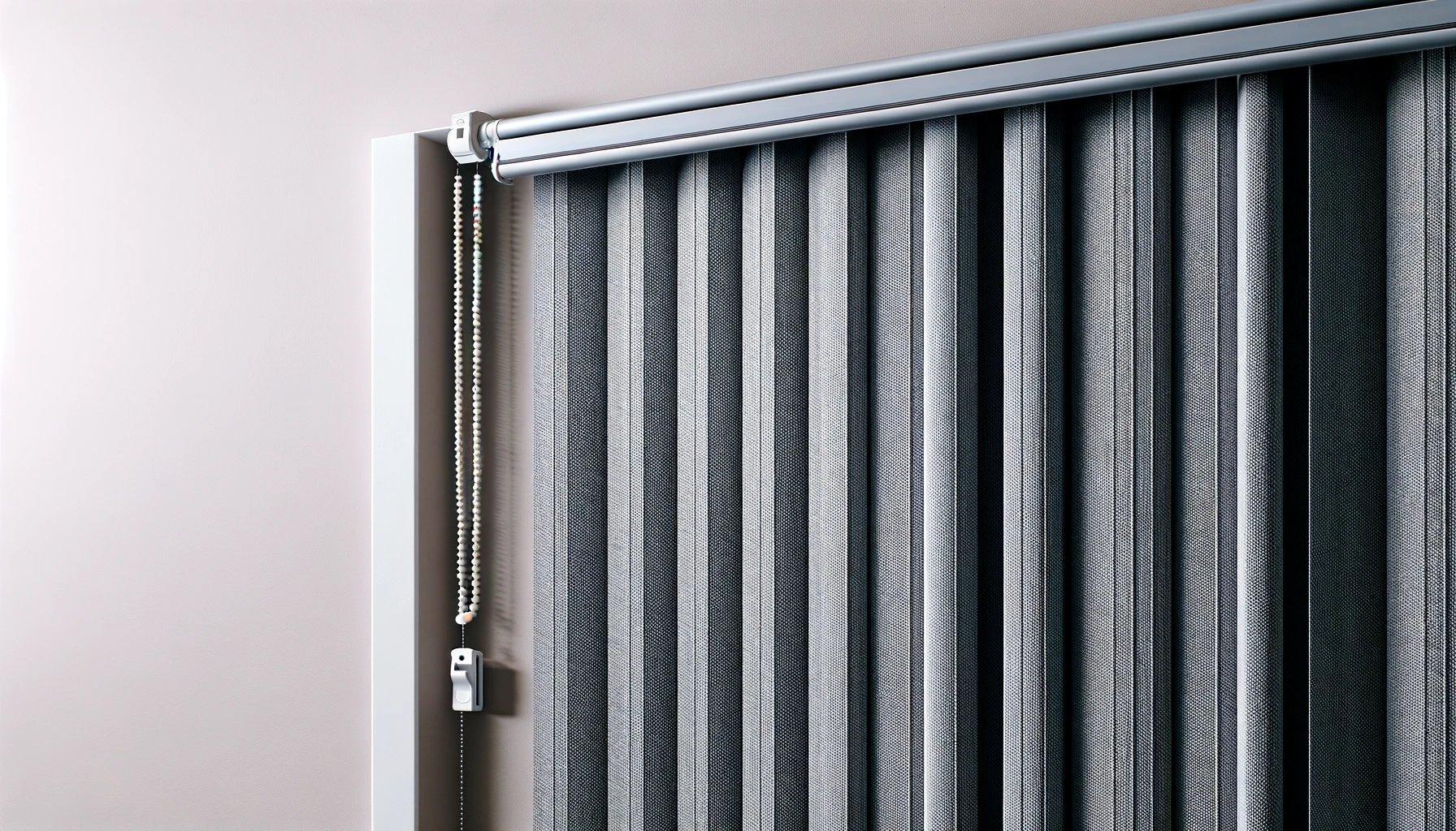 DALL·E-2024-03-19-07.20.48-A-widescreen-16_9-horizontal-image-of-a-vertical-blind.-The-image-should-show-a-close-up-of-dark-grey-textured-vertical-fabric-blinds-that-are-slightl