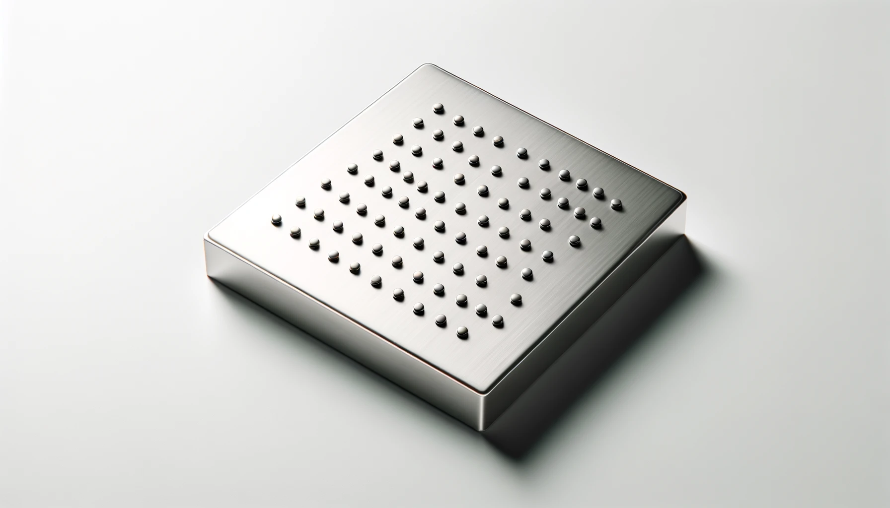 DALL·E-2024-03-19-12.48.39-Image-of-a-square-shower-head-on-a-white-background.-The-shower-head-has-a-sleek-flat-stainless-steel-design-with-symmetrically-arranged-nozzles-dis