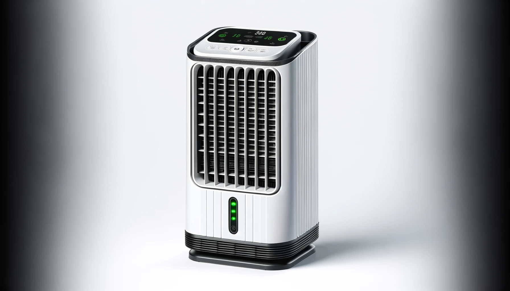 DALL·E-2024-03-19-17.30.04-Create-an-image-of-a-high-airflow-evaporative-air-cooler-with-an-ionizer.-The-device-should-be-modern-and-sleek-primarily-white-with-some-black-accen