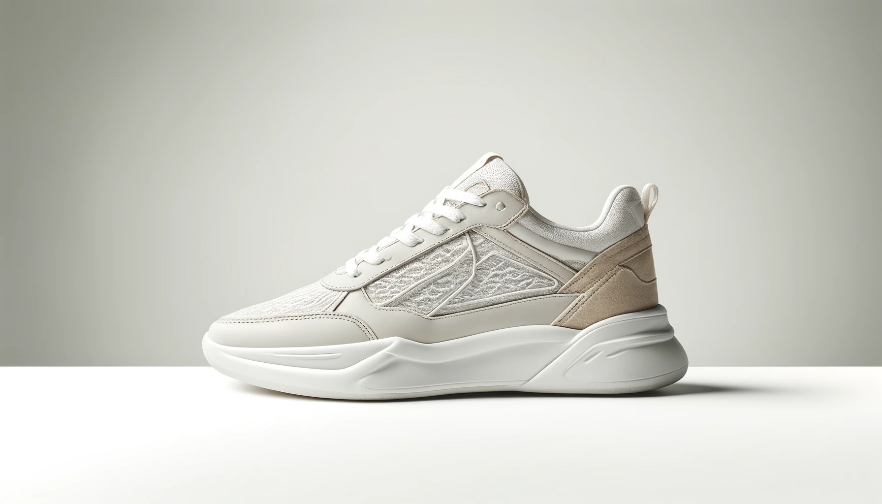 DALL·E-2024-04-04-07.51.26-An-image-of-a-single-stylish-sneaker-positioned-against-a-plain-seamless-white-background.-The-sneaker-has-a-sleek-modern-design-with-a-white-upper-