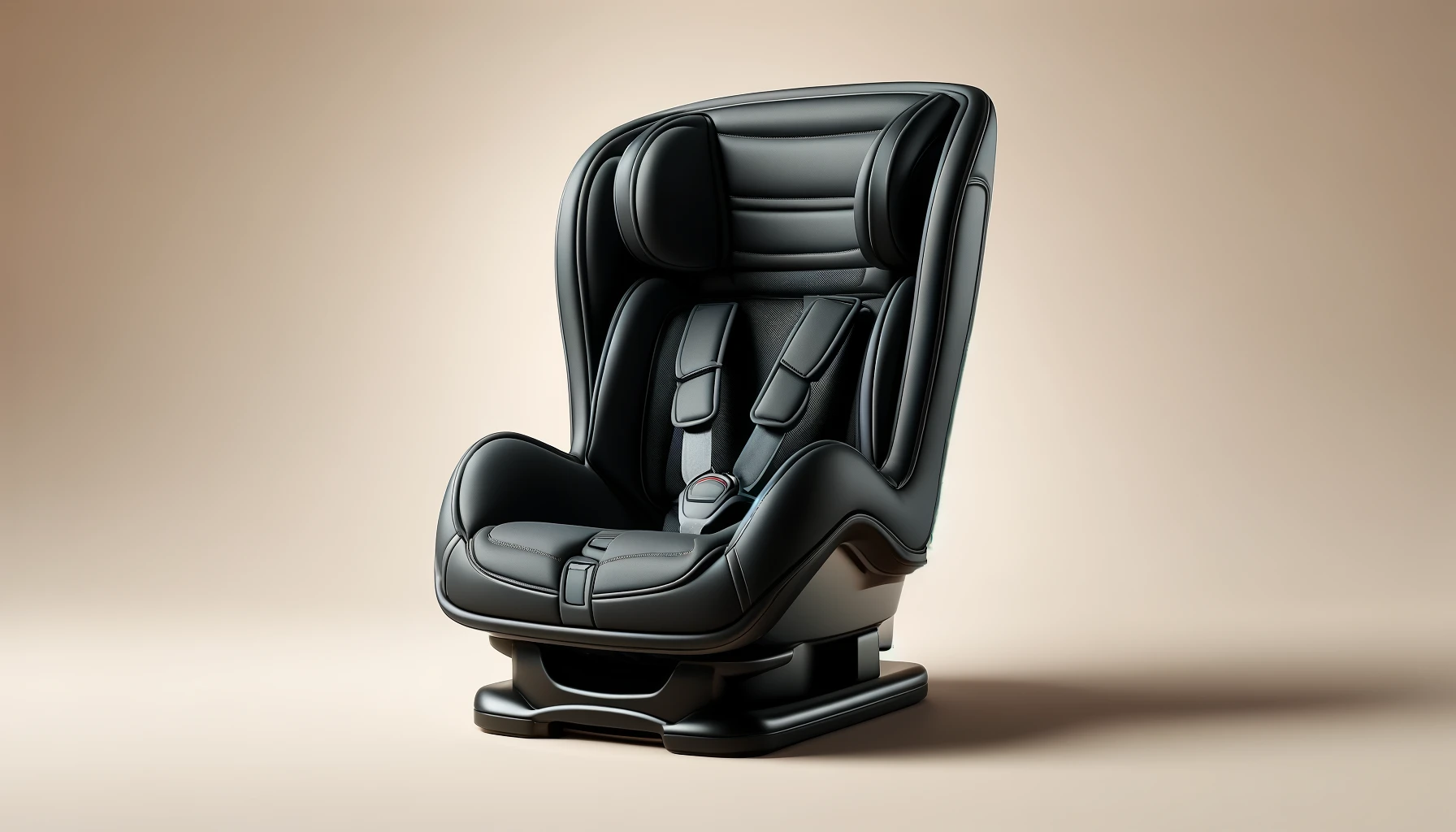 DALL·E-2024-04-04-11.15.47-Create-an-image-of-a-modern-black-child-car-seat.-The-car-seat-has-an-ergonomic-design-for-safety-and-comfort-with-a-high-back-and-adjustable-headres