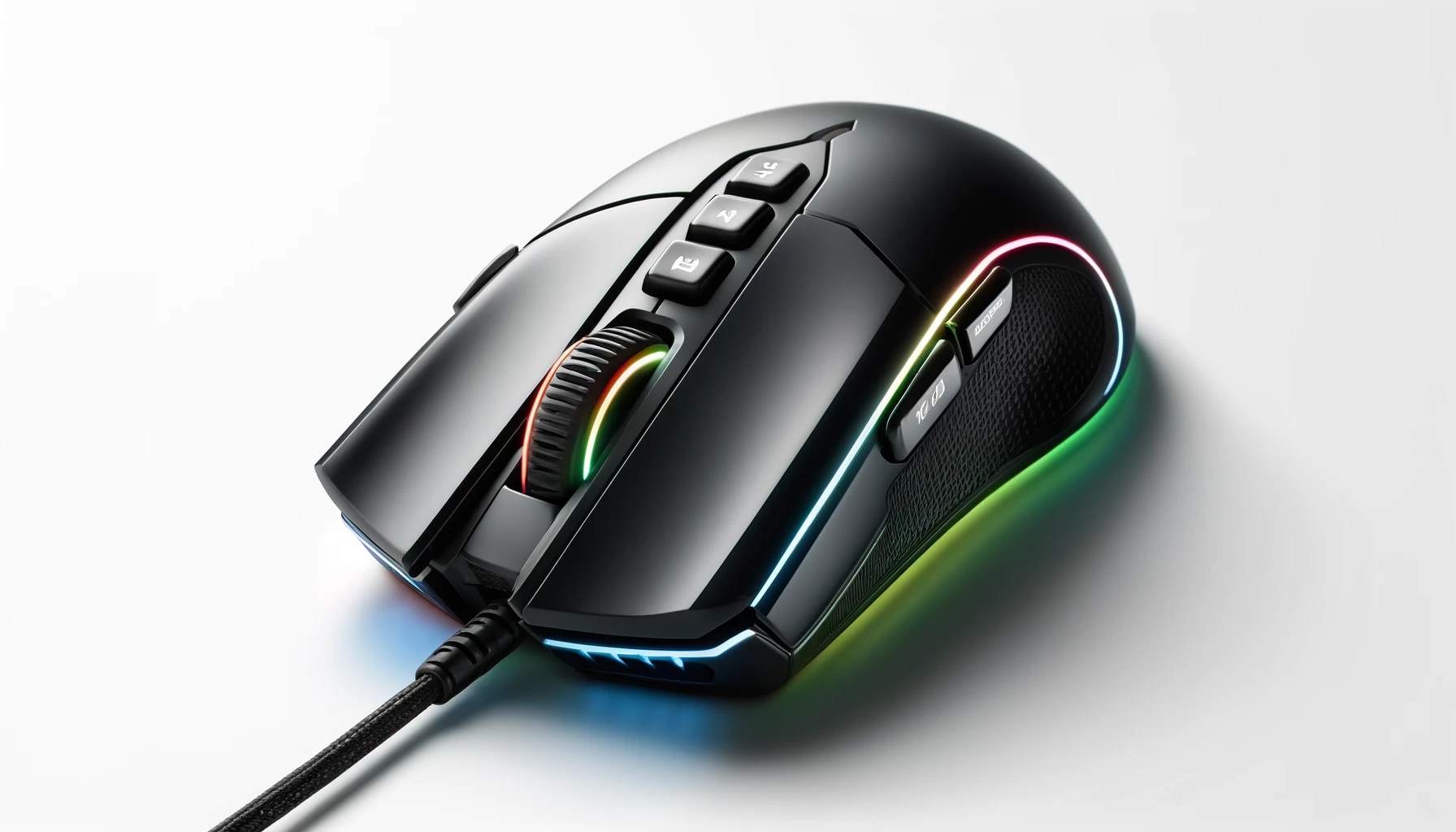 DALL·E-2024-04-05-13.37.17-A-high-definition-image-of-a-gaming-mouse-with-multiple-programmable-buttons-and-integrated-RGB-lighting-on-a-white-background.-The-mouse-is-designed-