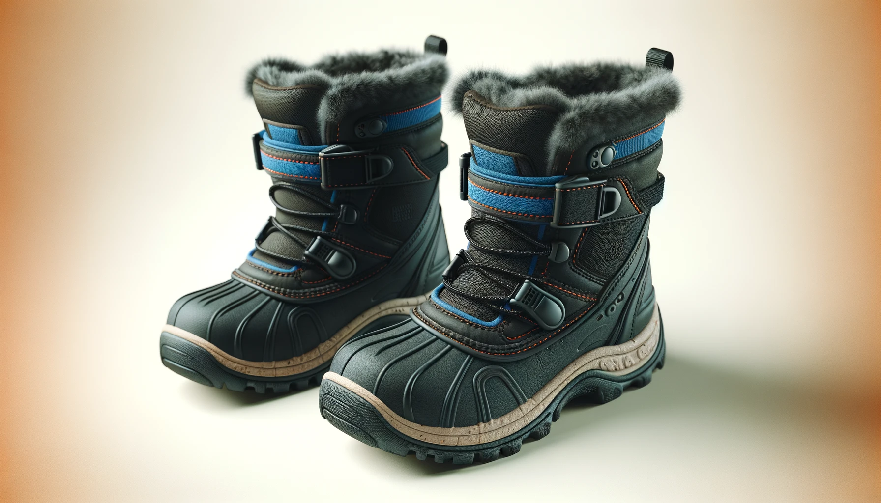 DALL·E-2024-04-09-09.57.10-Create-a-high-definition-wide-image-of-a-pair-of-unbranded-childrens-winter-boots.-The-boots-should-be-primarily-black-with-a-waterproof-lower-sectio