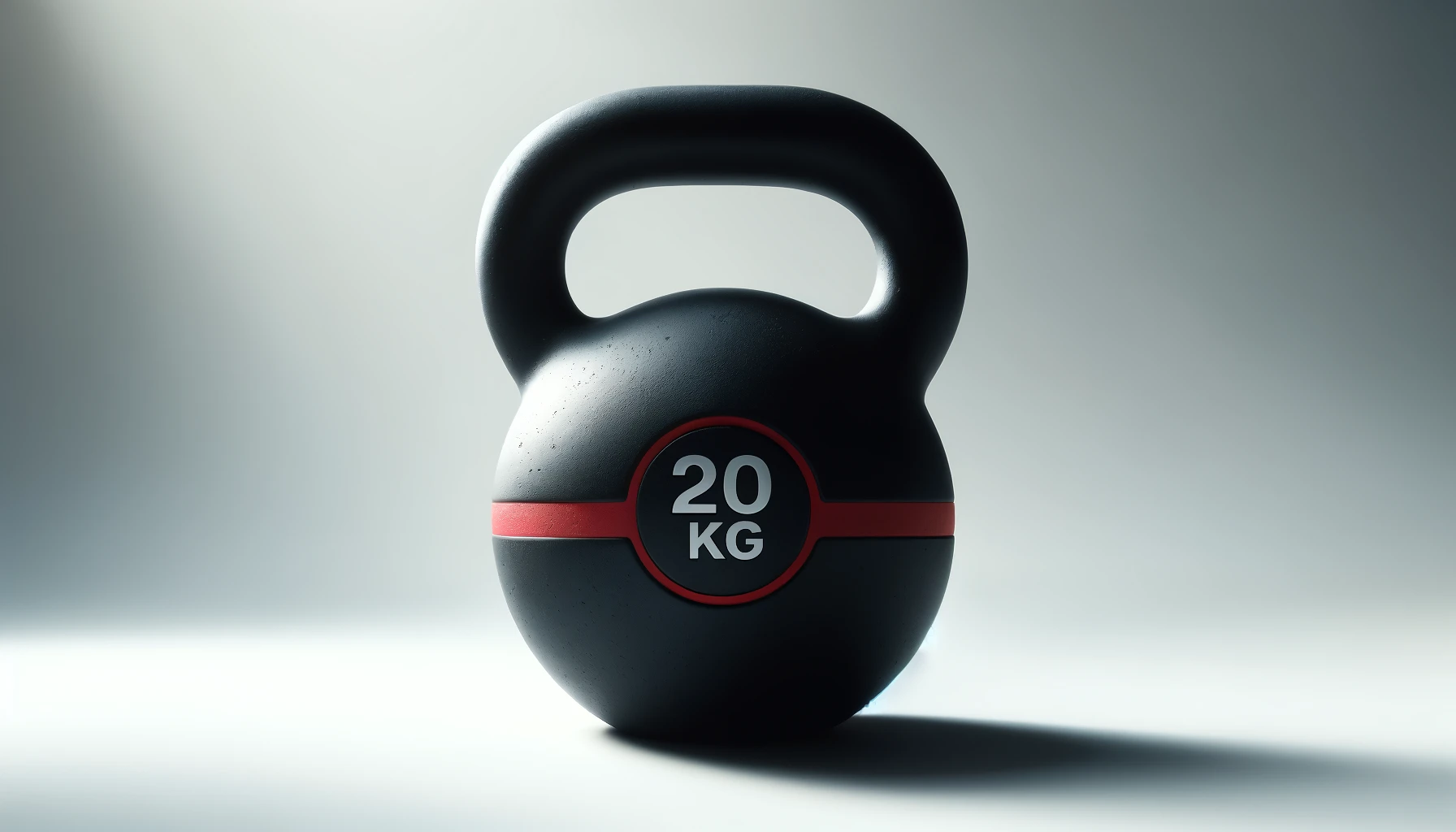 DALL·E-2024-04-09-11.53.43-A-20-kg-kettlebell-with-a-matte-black-finish-and-a-red-stripe-around-the-center.-The-kettlebell-is-centered-on-a-clean-white-background-with-a-soft-s