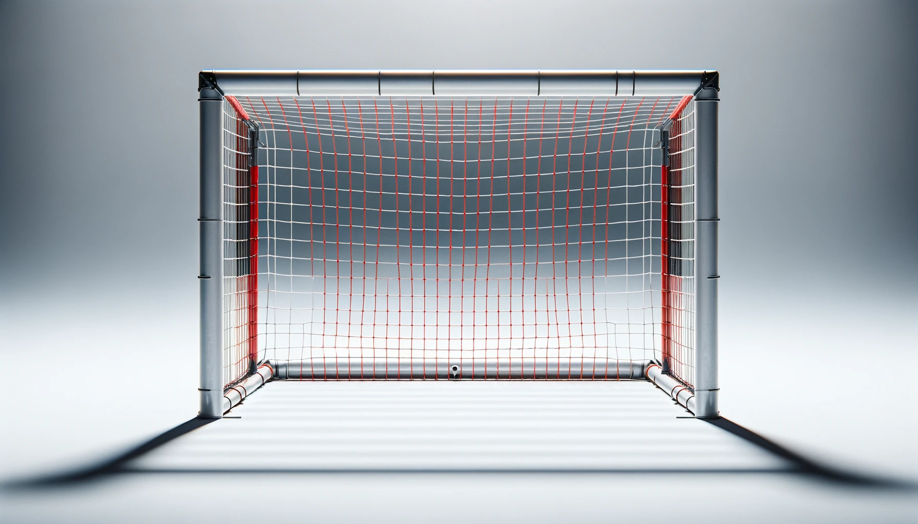 DALL·E-2024-04-11-06.29.37-Create-an-image-of-a-standard-soccer-goal.-The-frame-should-be-metal-with-red-posts-and-a-white-crossbar-with-a-black-net-attached.-The-goal-should-b-1
