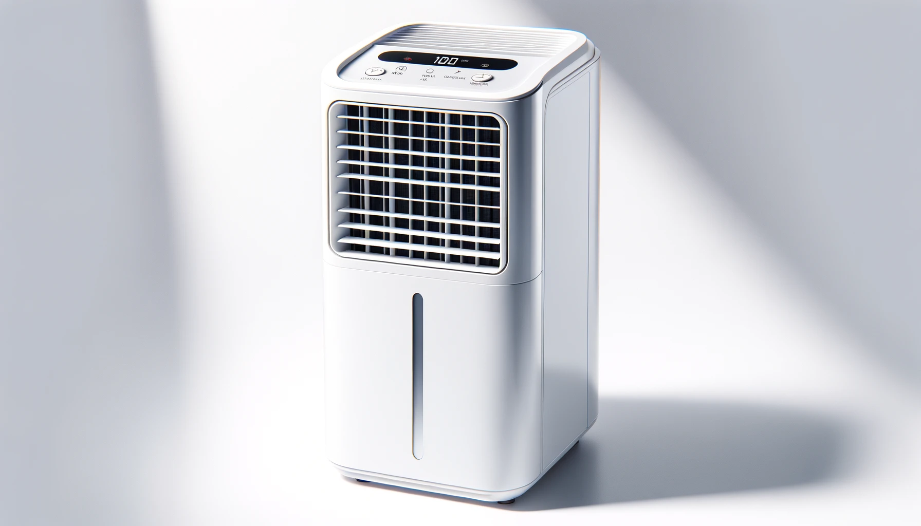 DALL·E-2024-04-12-18.13.20-A-sleek-white-portable-air-conditioner-model-AAC9000-with-a-1010W-power-rating-by-Bestron.-The-air-conditioner-has-a-tall-slim-design-perfect-for-