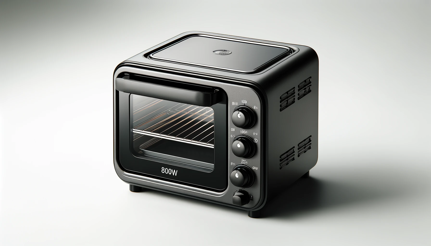 DALL·E-2024-04-12-18.42.36-A-compact-black-800W-mini-grill-oven-with-a-9L-capacity-by-Bestron-model-AOV9.-The-oven-has-a-small-space-saving-design-with-a-single-clear-glass-do