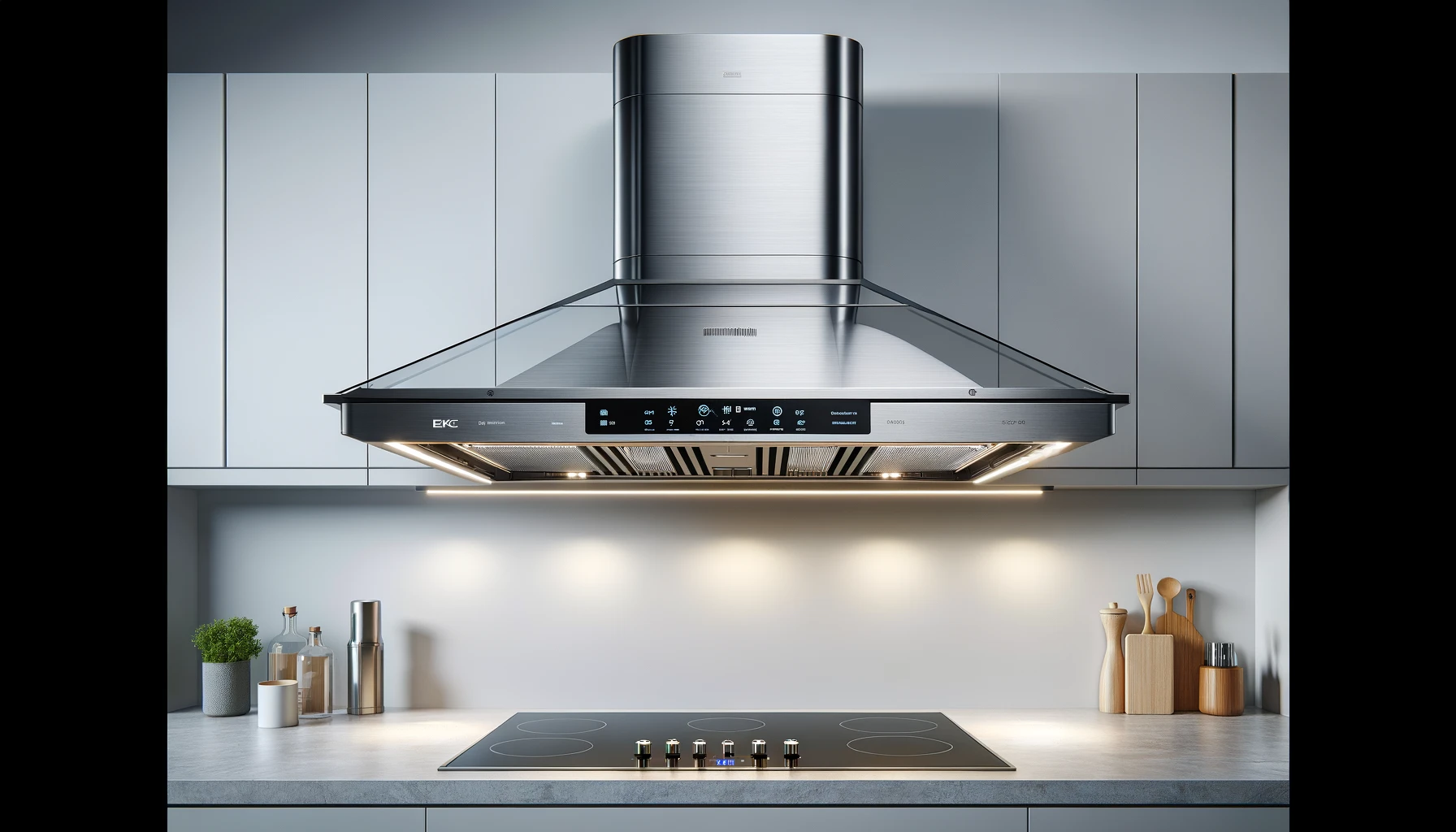 DALL·E-2024-04-12-18.56.15-A-modern-island-range-hood-with-an-LCD-touch-screen-and-sensor-90-cm-wide-and-with-a-756-m³_h-extraction-rate.-The-hood-is-crafted-from-high-quality-