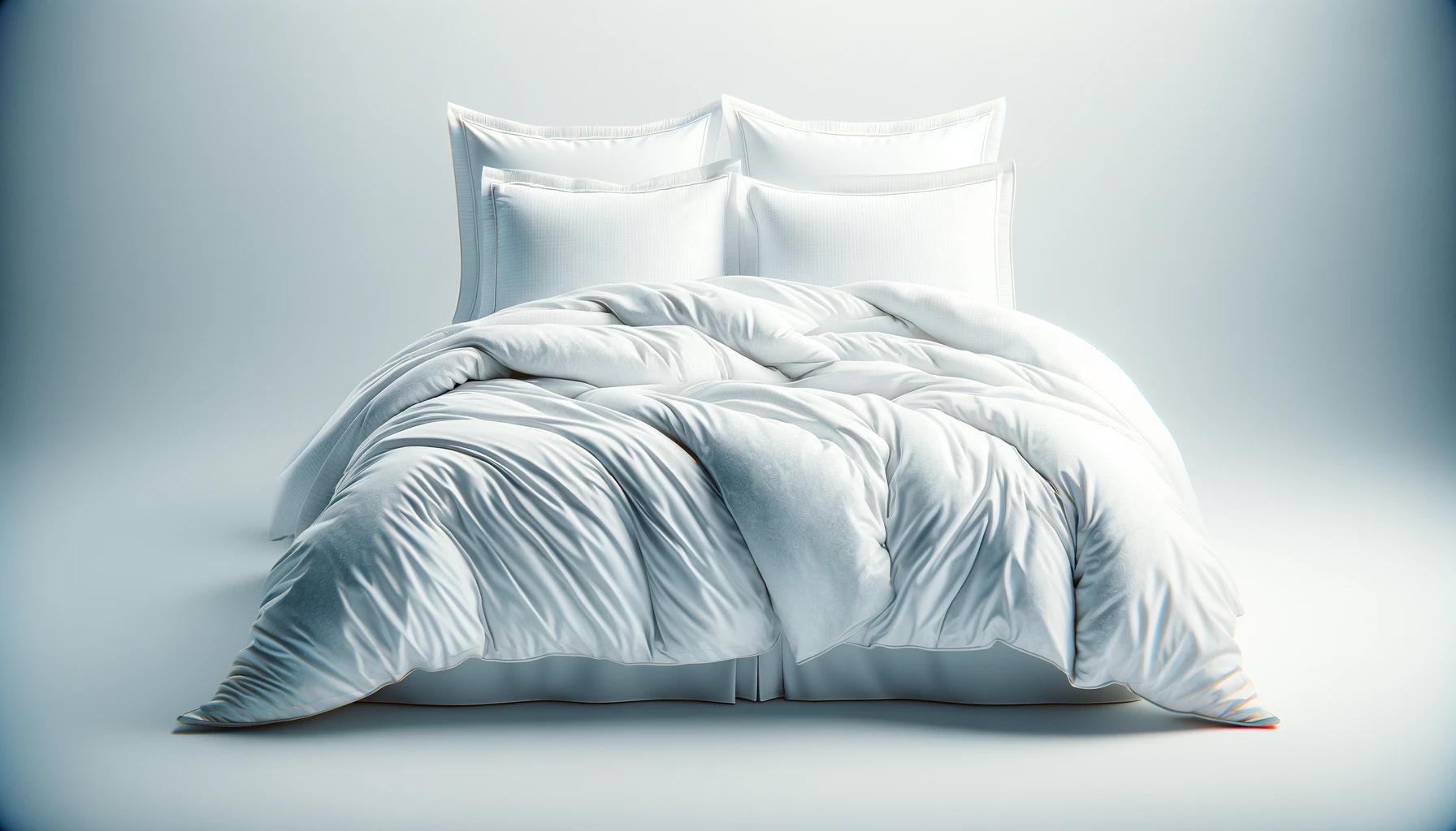 DALL·E-2024-04-19-09.55.48-Generate-an-image-of-a-high-quality-plush-white-hotel-style-bedding-set-on-a-plain-background.-The-set-includes-a-thick-fluffy-duvet-and-matching-pi