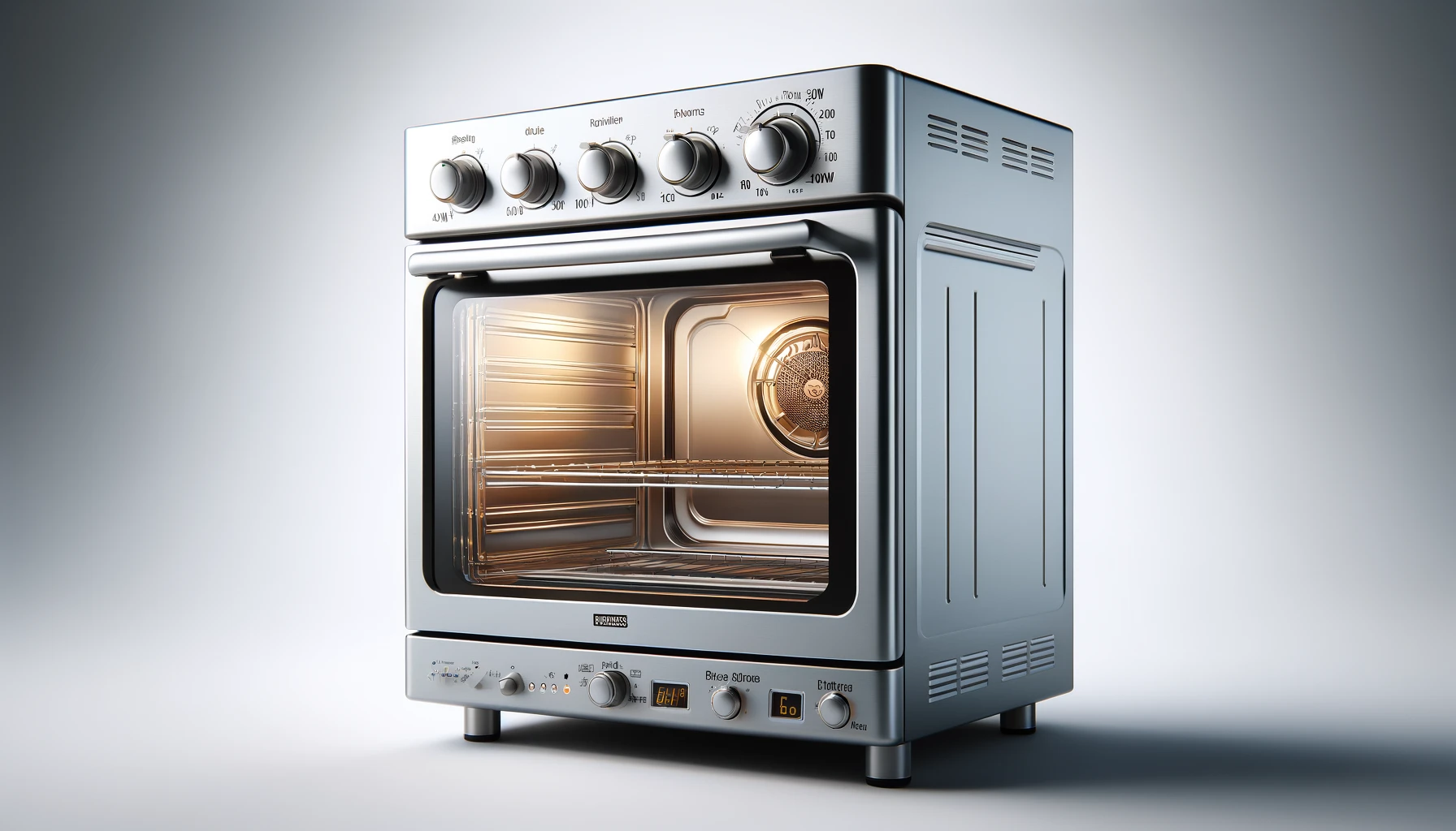 DALL·E-2024-04-19-14.28.21-A-spacious-convection-oven-by-Princess-with-a-45L-capacity-and-a-power-of-1800W.-The-oven-is-designed-with-a-silver-finish-featuring-a-large-glass-d