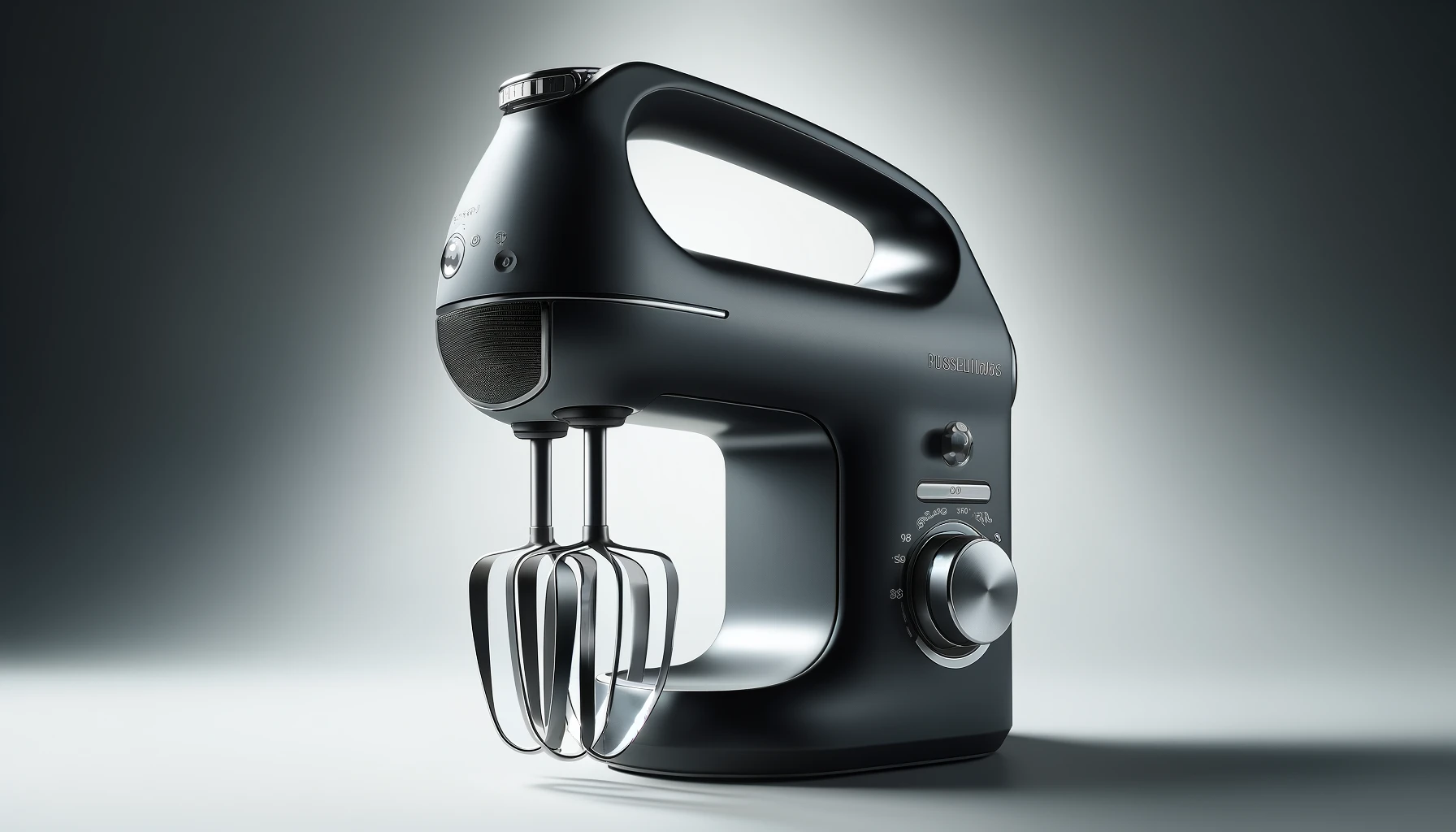 DALL·E-2024-04-19-15.18.50-A-modern-hand-mixer-by-Russell-Hobbs-with-a-matte-black-finish.-The-design-is-ergonomic-and-compact-featuring-a-comfortable-handle-and-detachable-sta