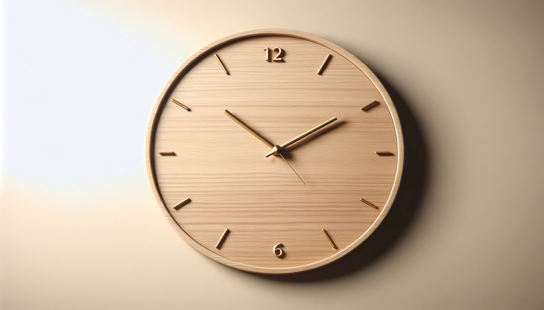DALL·E-2024-04-19-18.38.52-Create-a-16_9-aspect-ratio-image-featuring-a-minimalist-round-wooden-wall-clock.-The-clock-should-have-a-light-natural-wood-finish-with-a-simple-desi