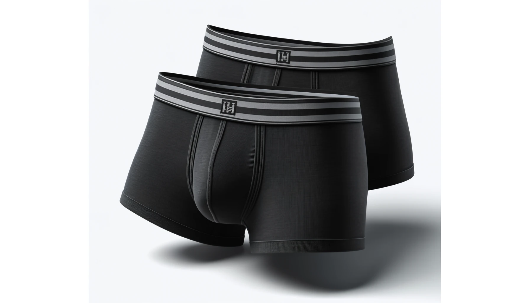 DALL·E-2024-04-22-09.02.25-A-high-resolution-image-showing-two-pairs-of-black-mens-underwear-laid-out-flat-against-a-white-background.-The-underwear-has-a-comfortable-fit-with-