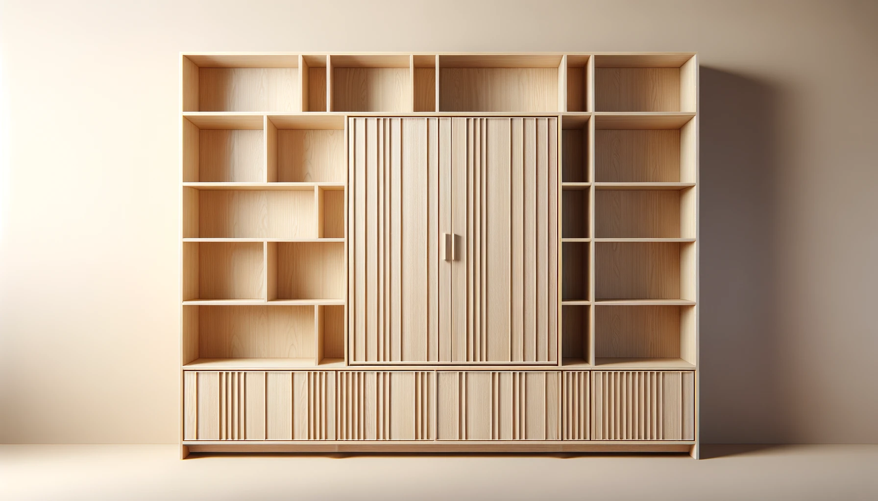 DALL·E-2024-04-29-12.37.18-A-modern-minimalist-bookcase-with-an-open-back-design-in-full-HD-16_9-aspect-ratio.-The-bookcase-has-a-light-oak-wood-finish-presenting-a-natural-a