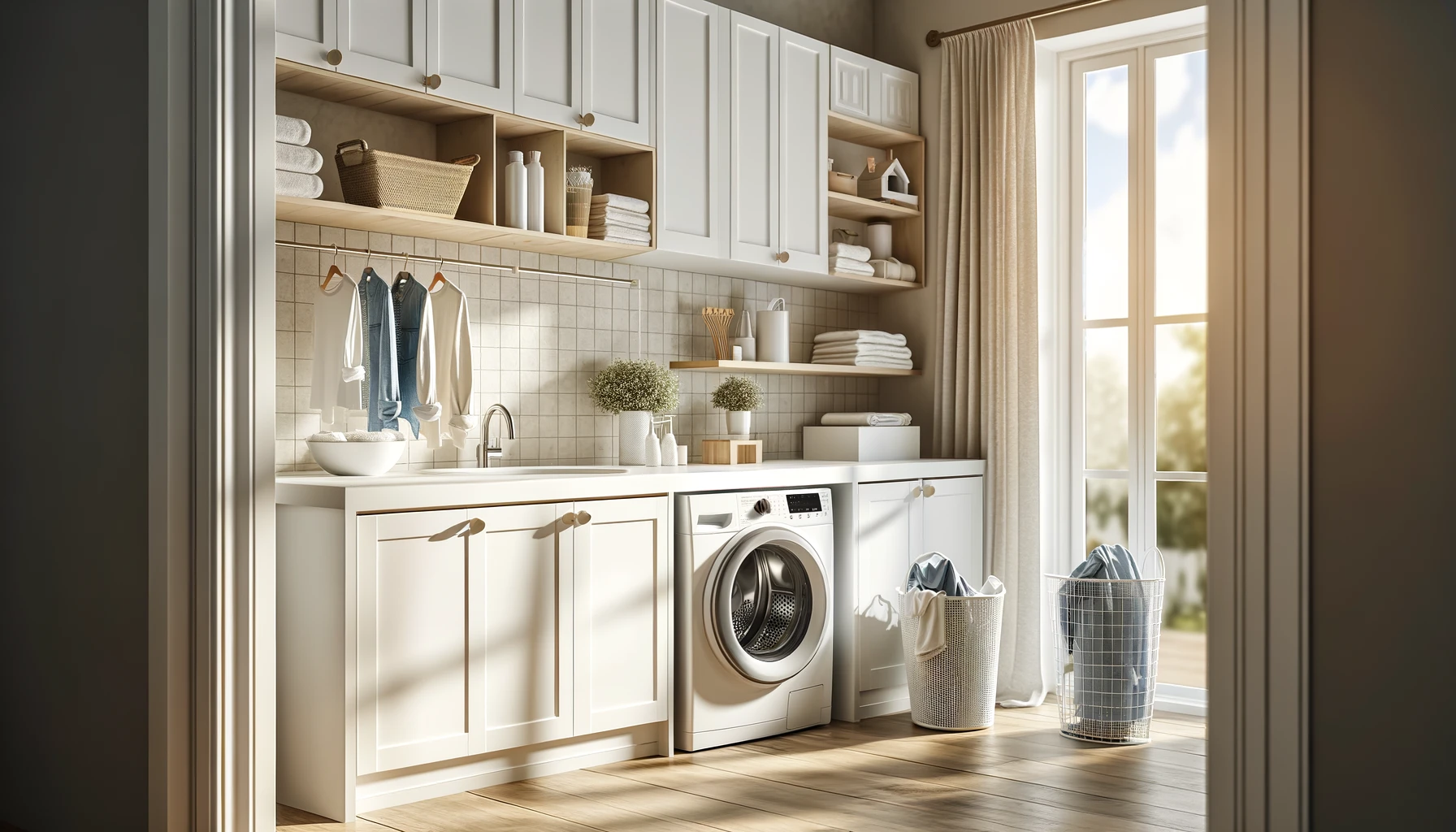 DALL·E-2024-04-29-13.36.46-A-bright-and-functional-laundry-room-in-full-HD-16_9-aspect-ratio.-The-room-features-a-long-white-countertop-for-folding-clothes-with-white-cabinetr