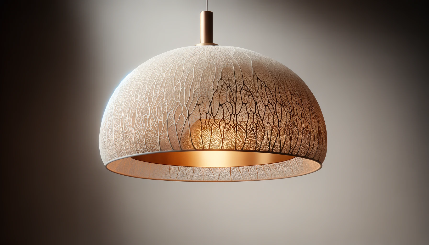 DALL·E-2024-04-30-20.11.55-Create-a-16_9-FullHD-image-of-a-contemporary-pendant-lamp-with-a-unique-design.-The-lampshade-should-be-a-large-rounded-dome-made-of-a-white-fibrous-