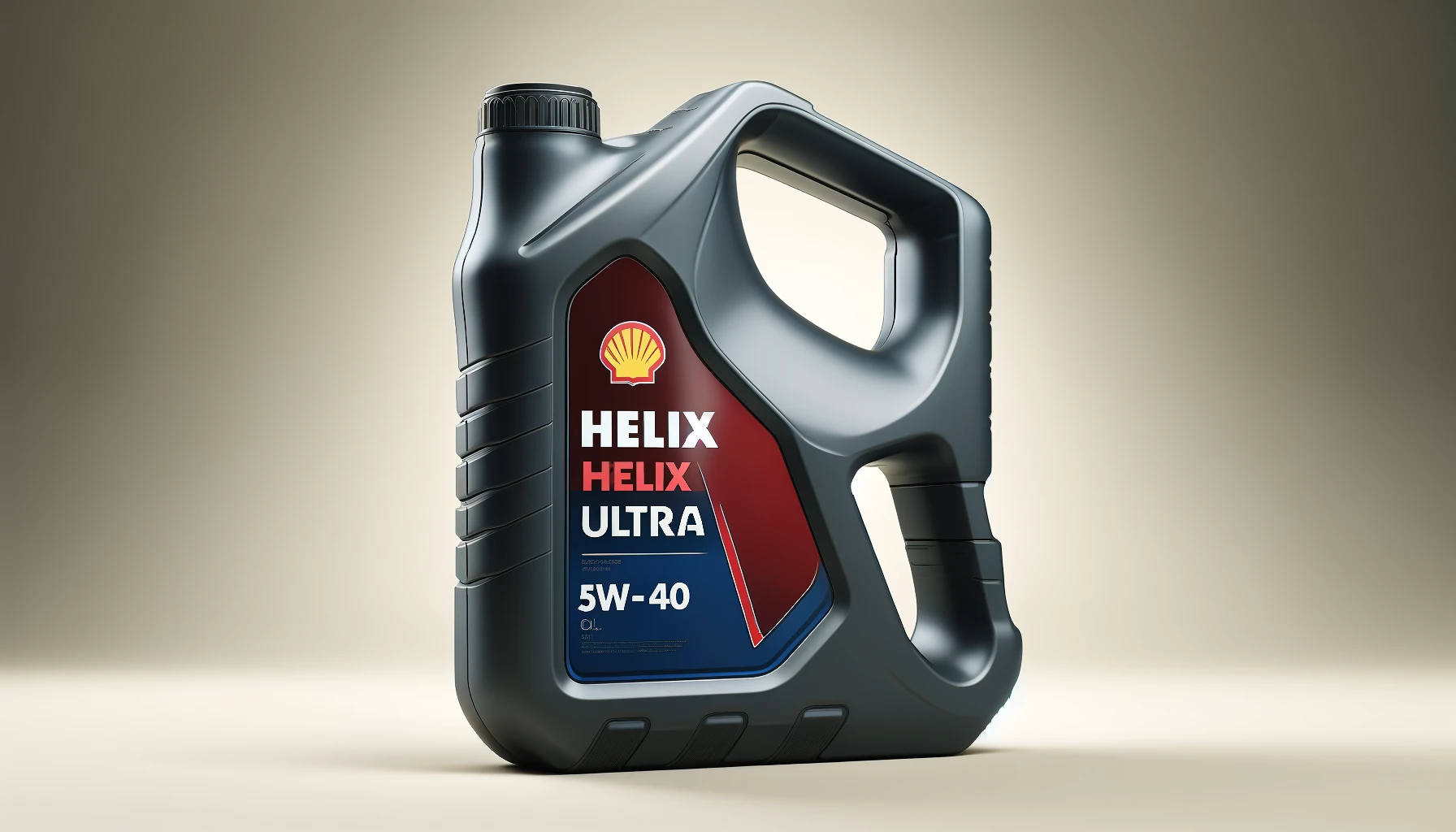 DALL·E-2024-05-02-16.58.52-Image-in-16_9-format-of-an-ergonomic-motor-oil-can.-The-can-is-primarily-dark-gray-with-red-and-blue-details.-It-features-white-and-red-inscriptions-s
