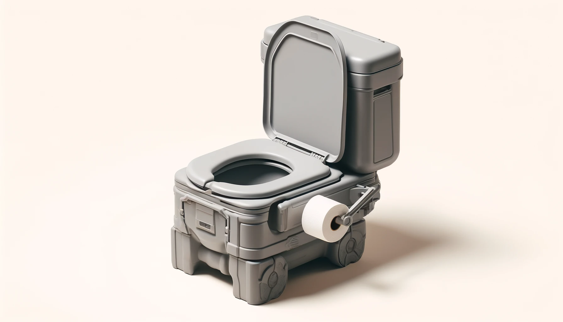 DALL·E-2024-05-03-09.36.32-Horizontal-format-image-of-a-modern-portable-toilet-in-gray-color.-The-toilet-has-an-open-lid-and-is-equipped-with-a-toilet-paper-roll-on-the-side.-Th