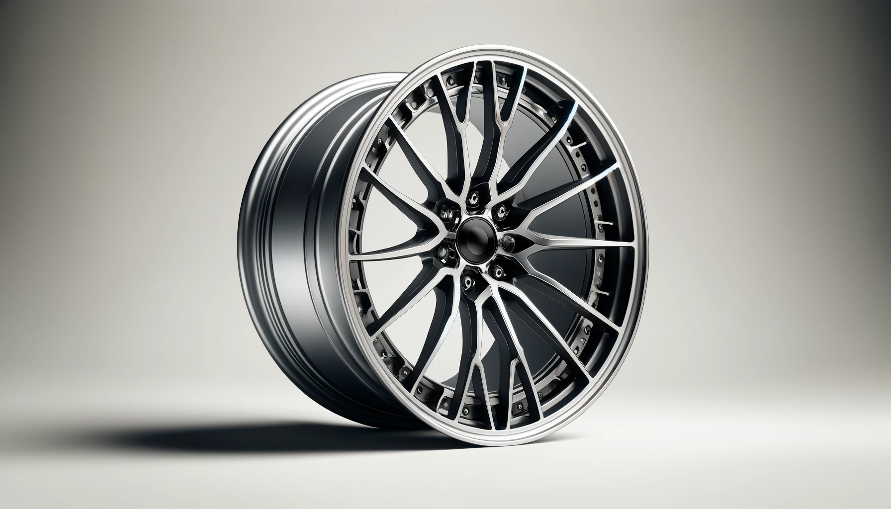 DALL·E-2024-05-03-10.51.08-Horizontal-format-image-of-a-modern-car-wheel-rim-in-silver-with-black-accents.-The-rim-features-a-dynamic-spoke-design-that-emphasizes-style-and-perf