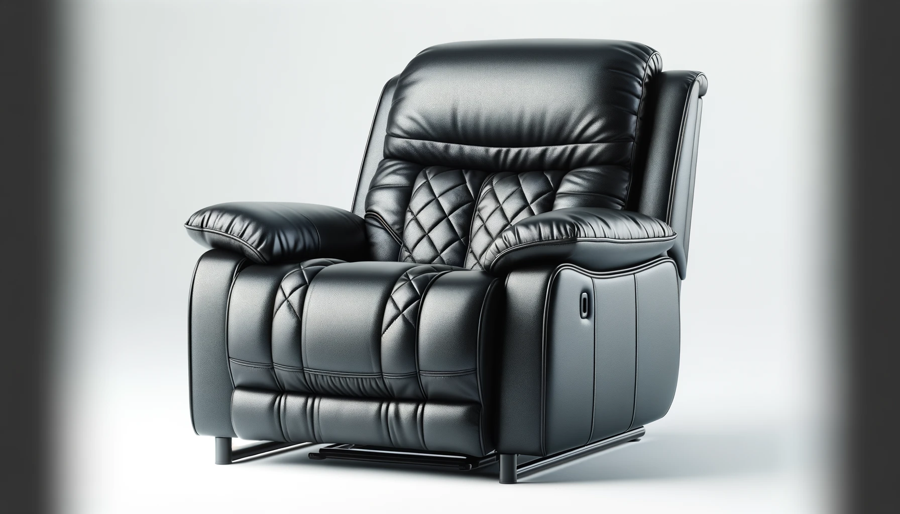 DALL·E-2024-05-08-08.58.27-A-black-leather-reclining-armchair-with-padded-armrests-displayed-on-a-white-background