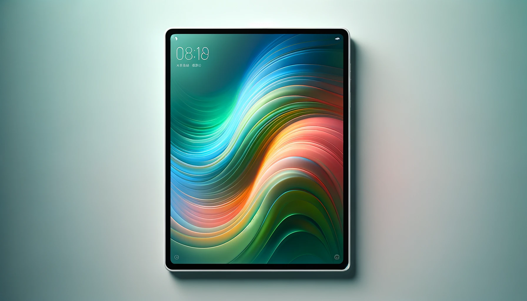 DALL·E-2024-05-19-07.38.34-A-modern-Xiaomi-tablet-with-a-large-display-showcasing-an-abstract-gradient-wallpaper-in-shades-of-green-blue-orange-and-pink.-The-tablet-has-a-sli
