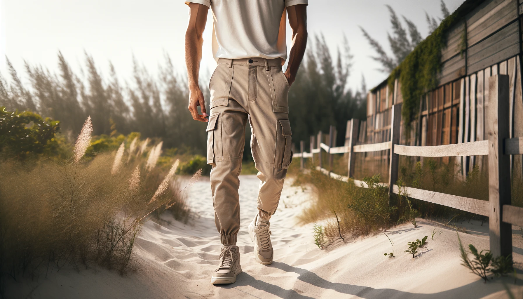 DALL·E-2024-05-19-17.18.11-Create-a-high-quality-16_9-image-of-a-man-wearing-beige-cargo-pants-and-a-white-t-shirt.-The-framing-should-include-the-lower-part-of-the-body-clearl