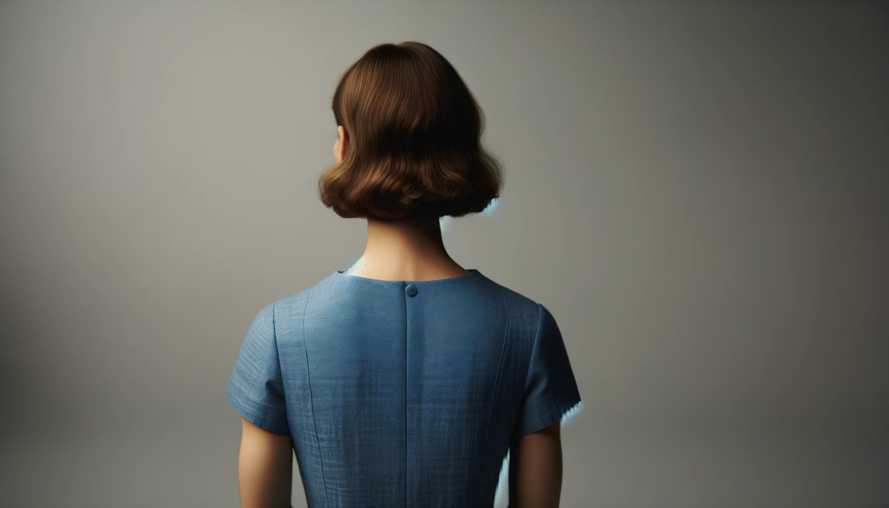 DALL·E-2024-05-20-13.24.48-A-woman-seen-from-the-back-wearing-a-blue-dress.-The-pose-is-natural-and-the-background-is-gray.-The-lighting-is-soft-and-uniform-highlighting-the-t